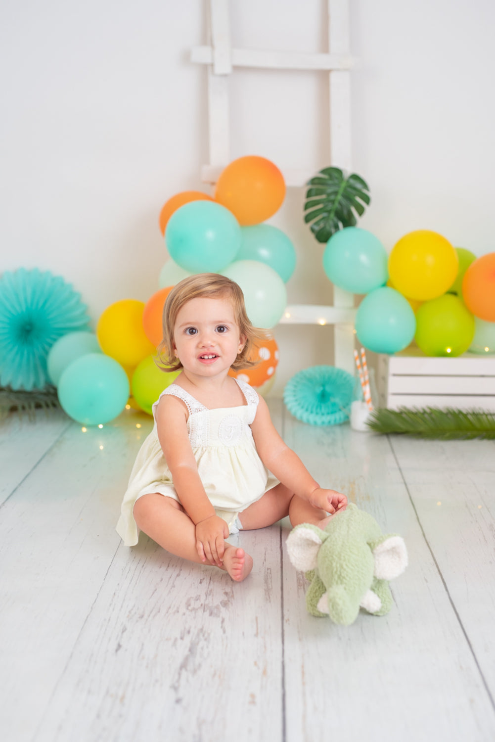 Peluche infantil bebe elefante verde