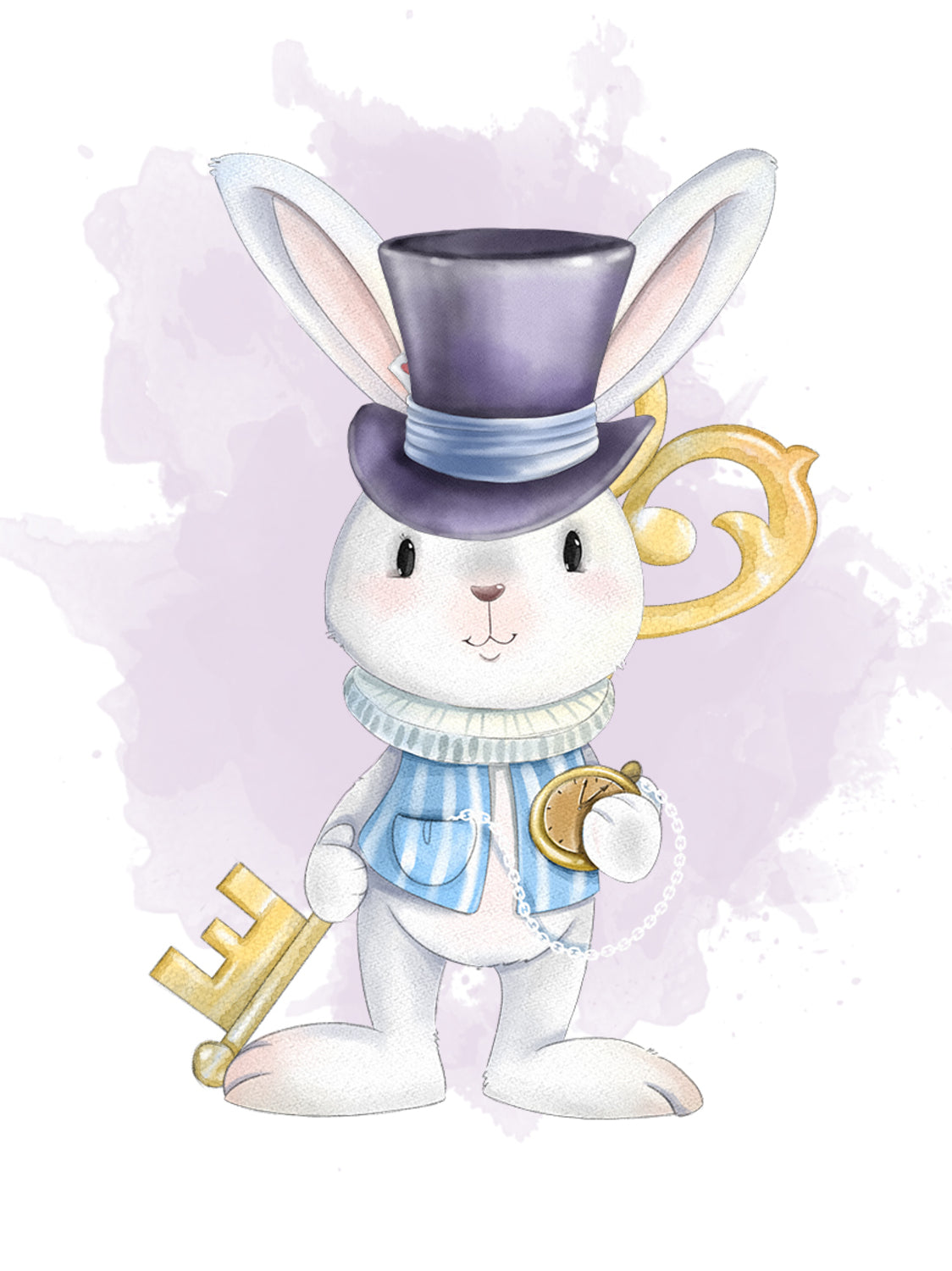 Lámina infantil conejo llave