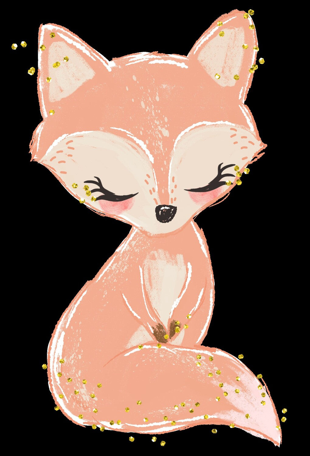 Lámina infantil ilustracion zorro