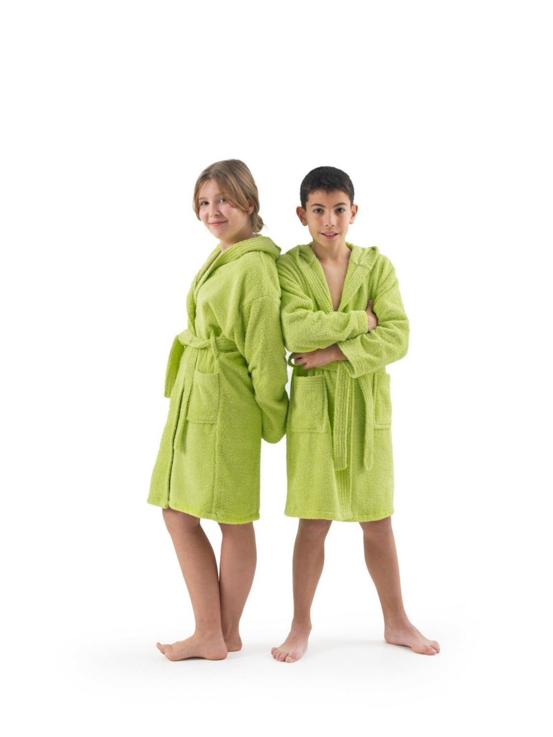 Albornoz niño Bolsa Liso Pistacho Talla 2-4