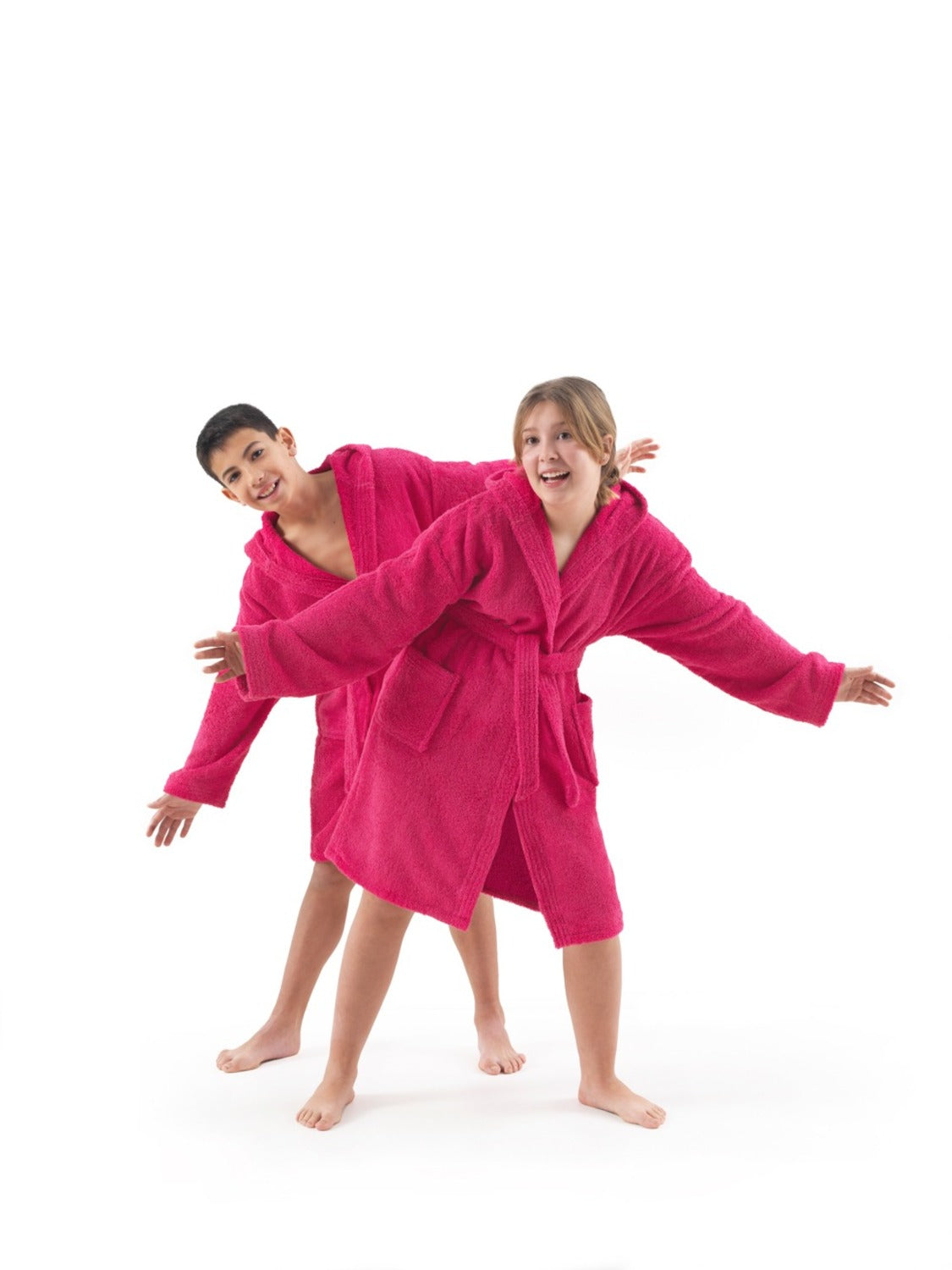 Albornoz niño Bolsa Liso Fucsia Talla 2-4