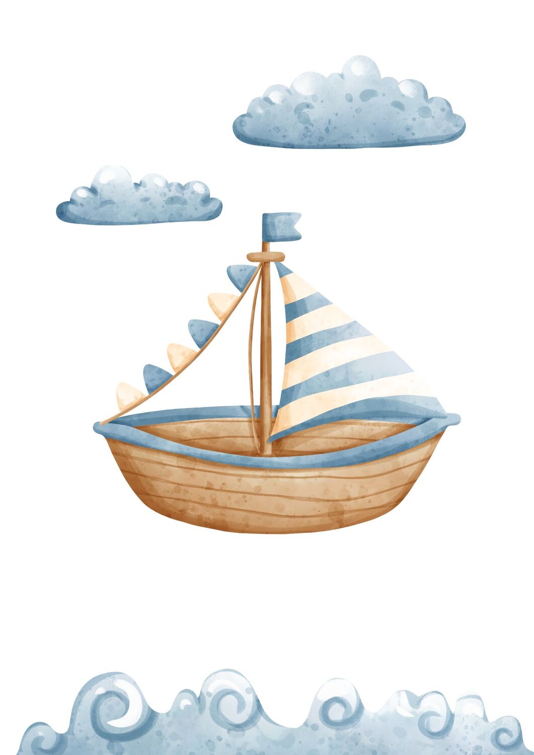 Lámina infantil barco