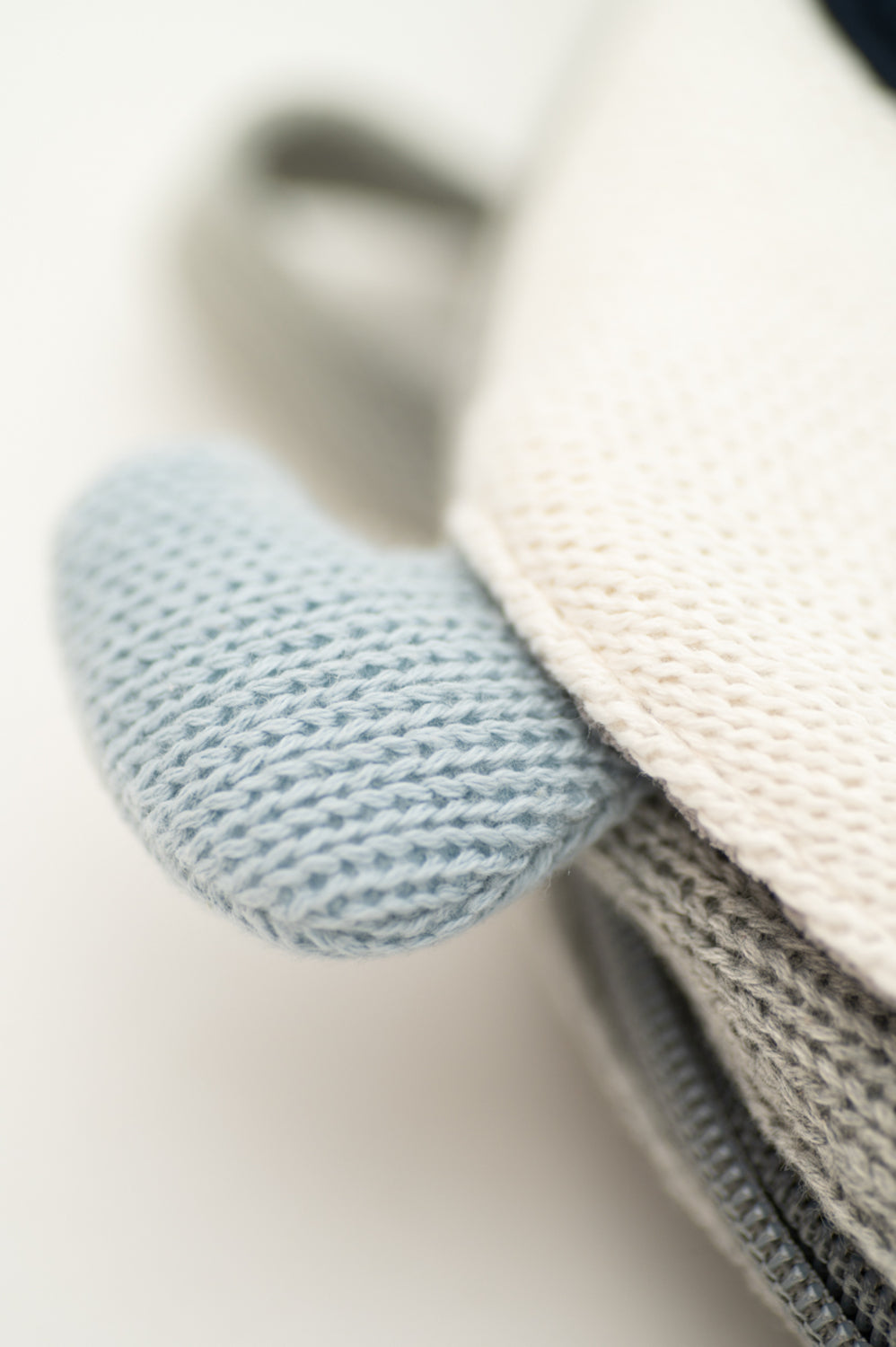 Mochila infantil algodón perro gris y azul