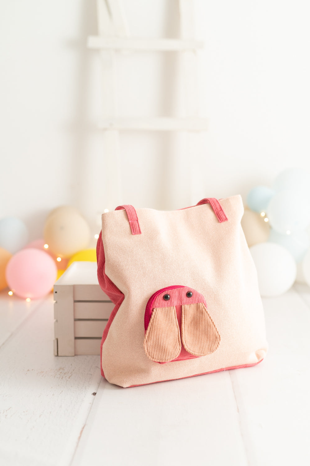 Bolso shopper infantil mariquita rosa