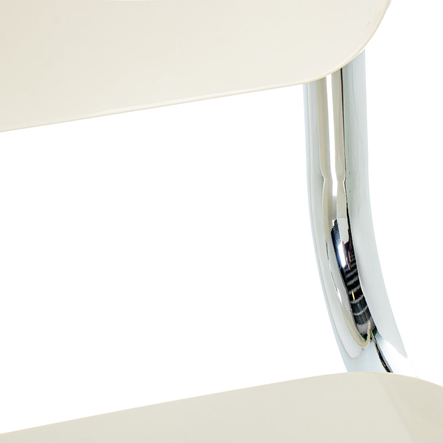 SILLA ABS BLANCA PATAS METAL C ROMADO