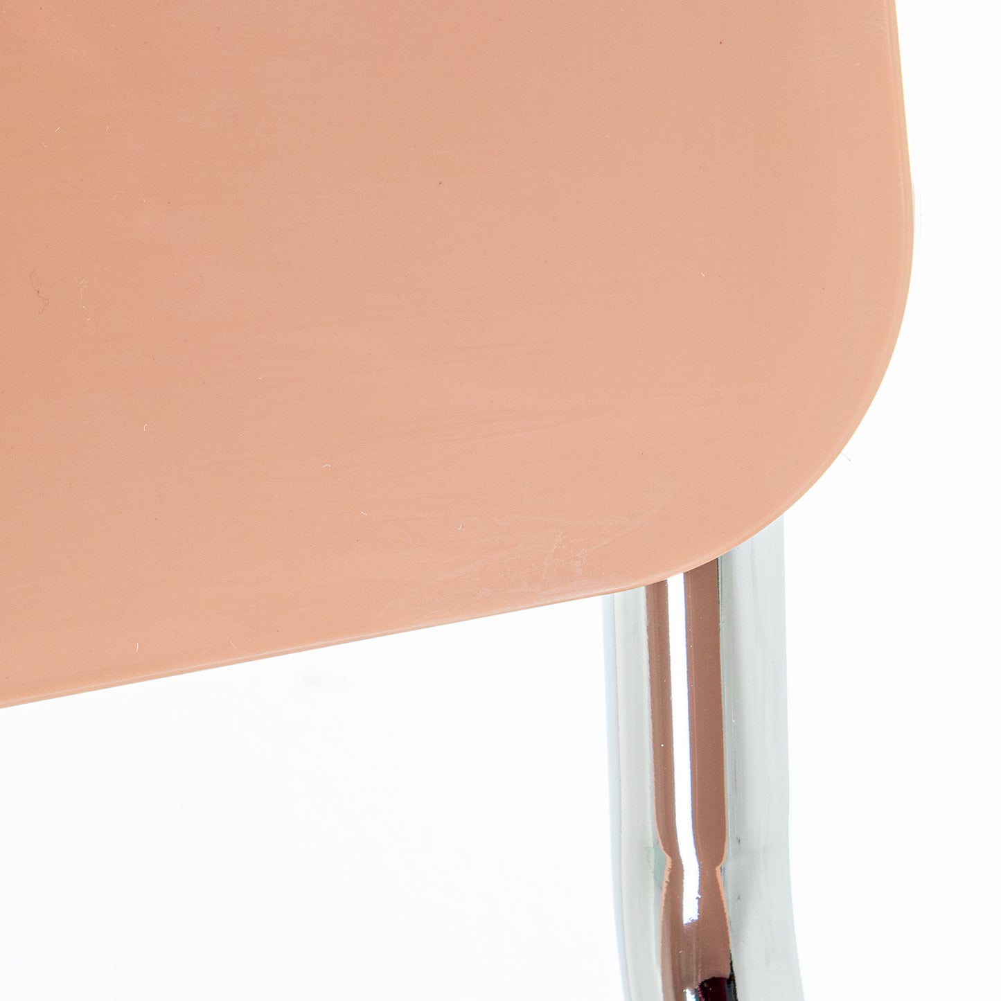 SILLA ABS ROSA PATAS METAL CRO MADO