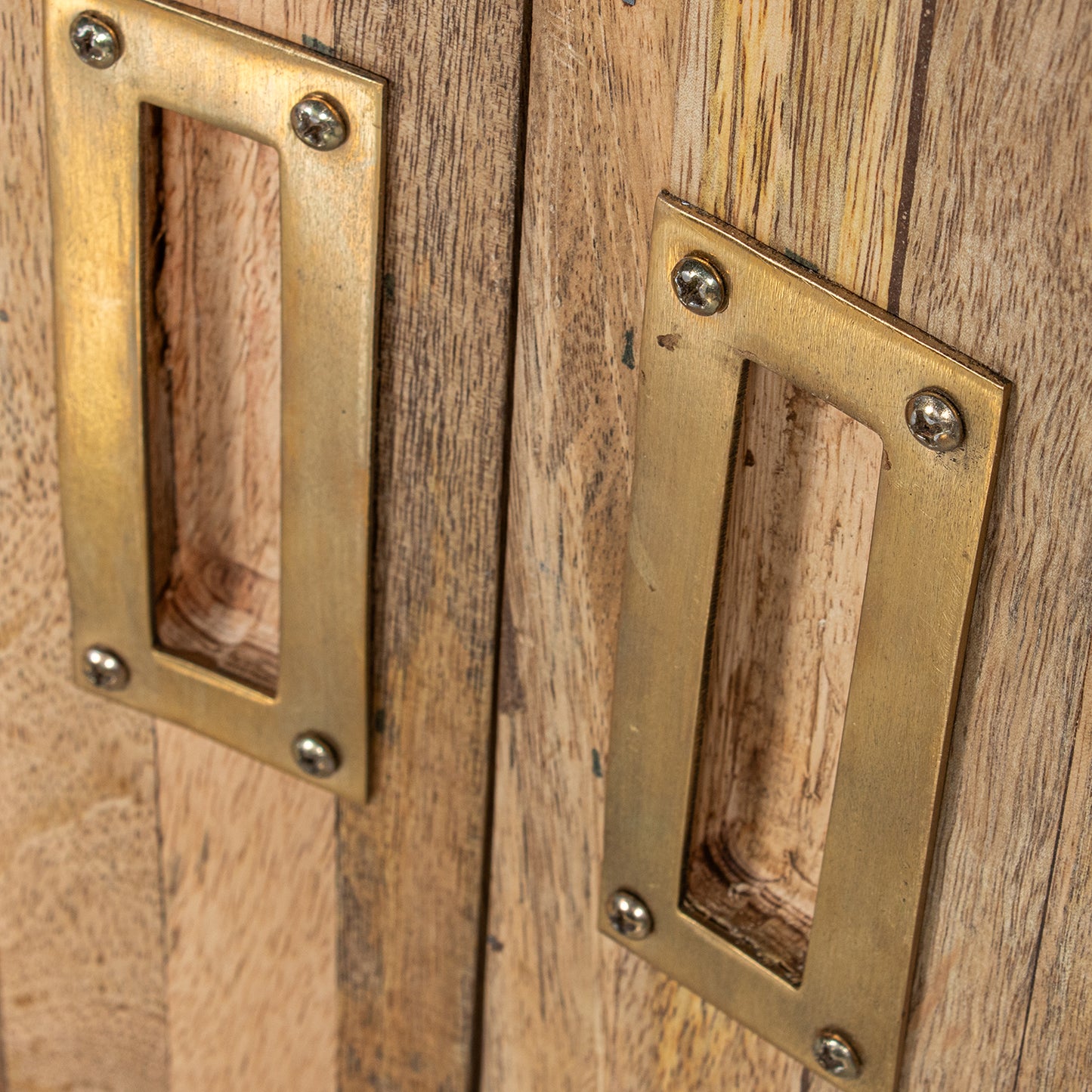 MUEBLE ENTRADA MADERA MANGO C/ MARMOL +2 PUERTAS: PATAS METAL