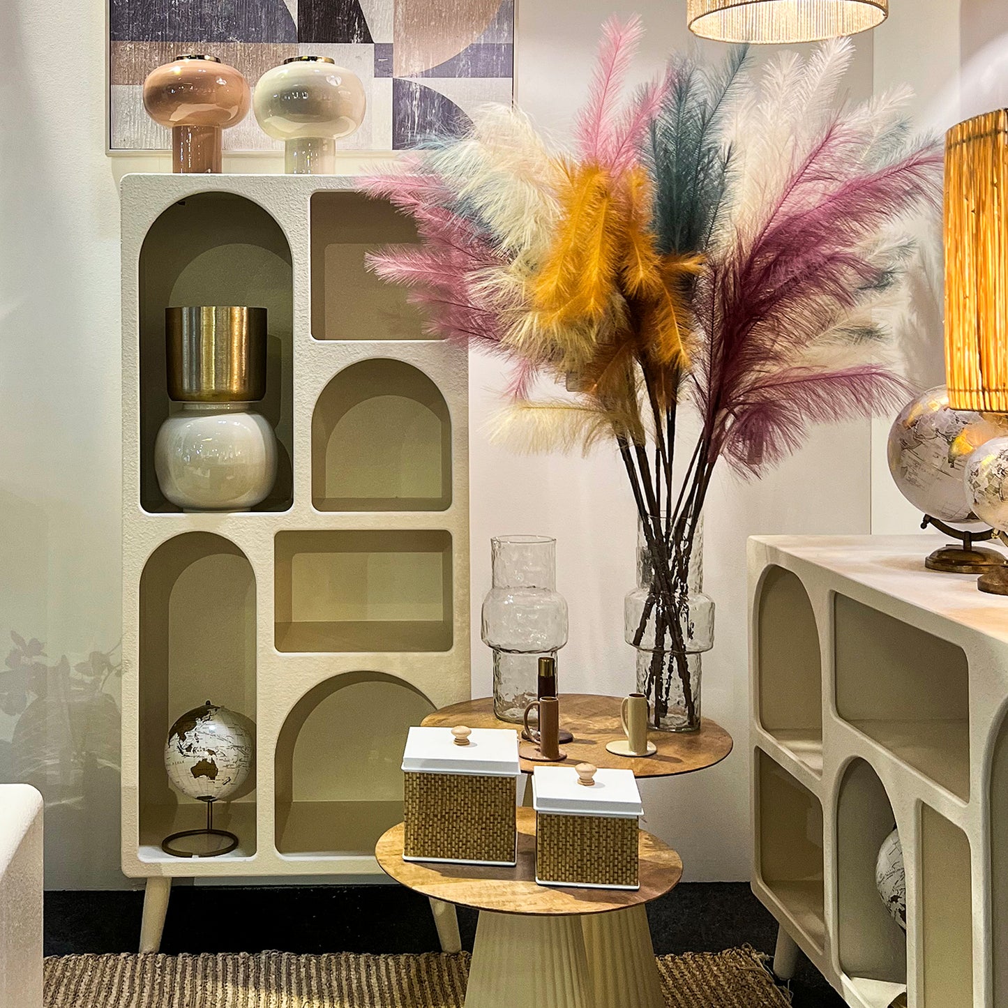 LIBRERIA MADERA BLANCA C/6 HUE COS