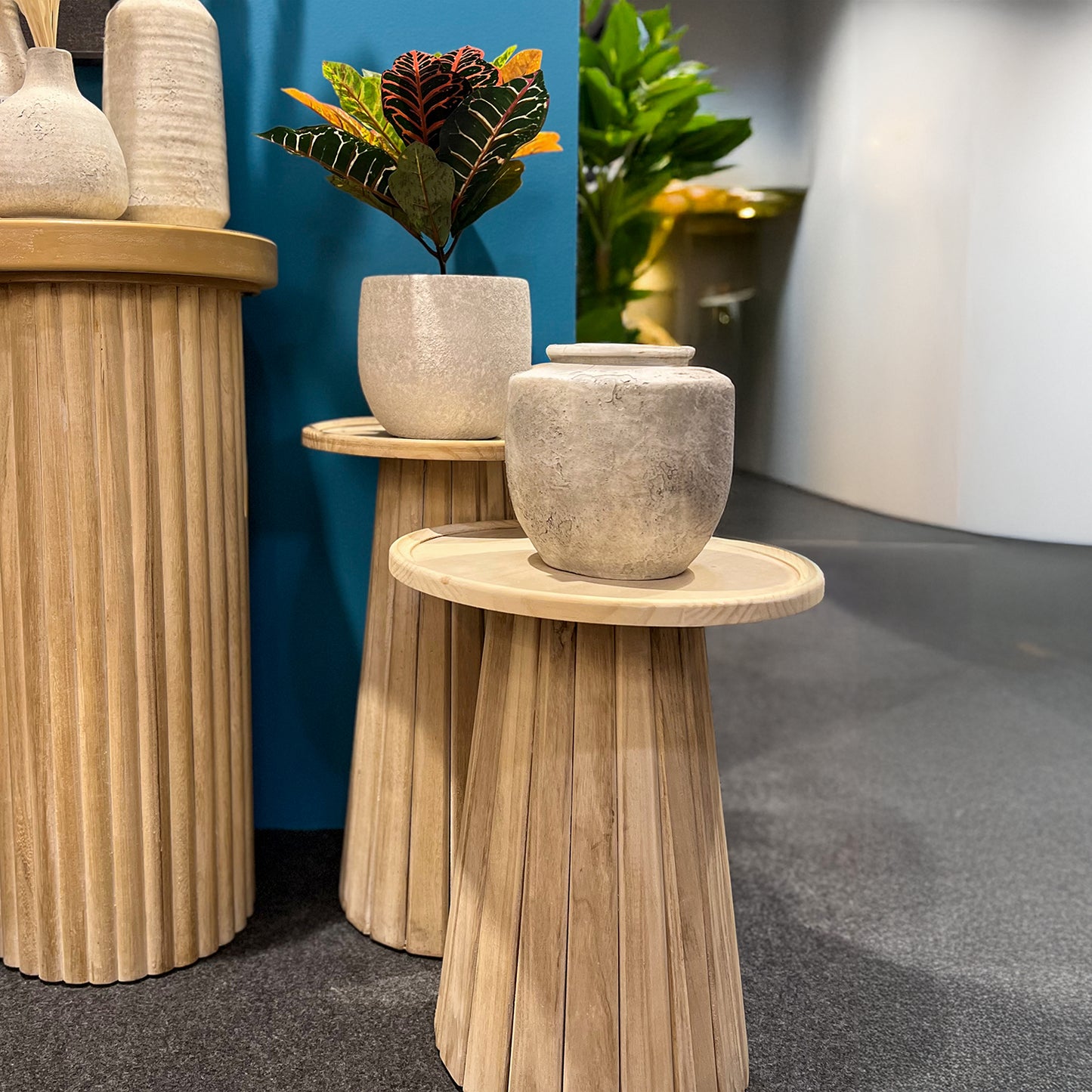 MESA AUXILIAR ø40CM MADERA ABE TO+DM