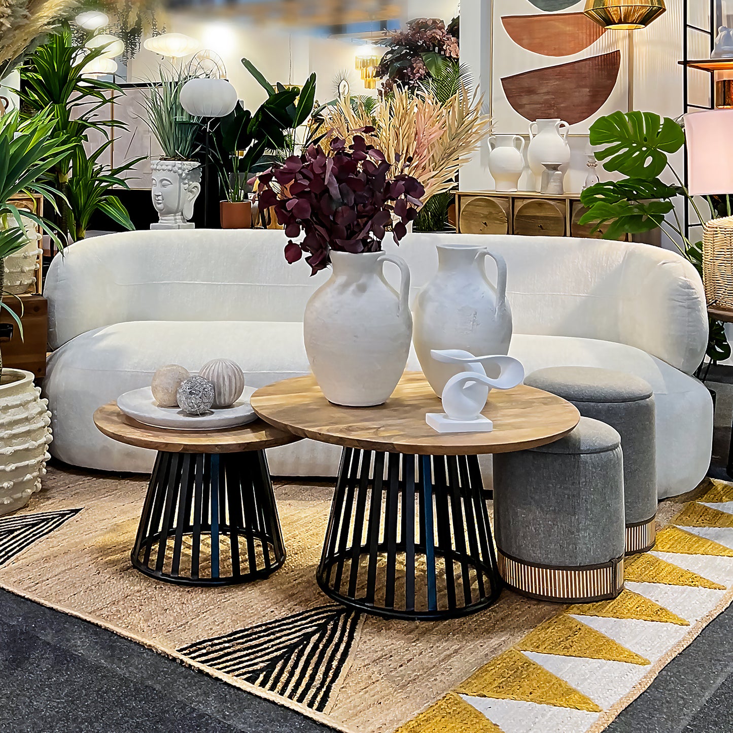 SOFA 3 PLAZAS TELA BEIGE