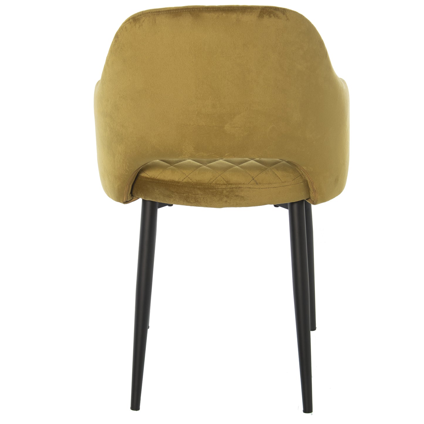 SILLA TERCIOPELO VERDE PATAS M ETAL NEGRO