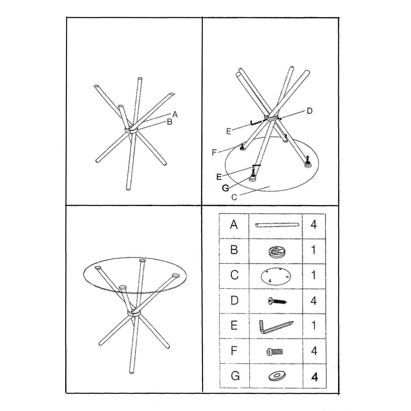 MESA COMEDOR CRISTAL ø100CM C/ PATAS METAL CROMADO+90957