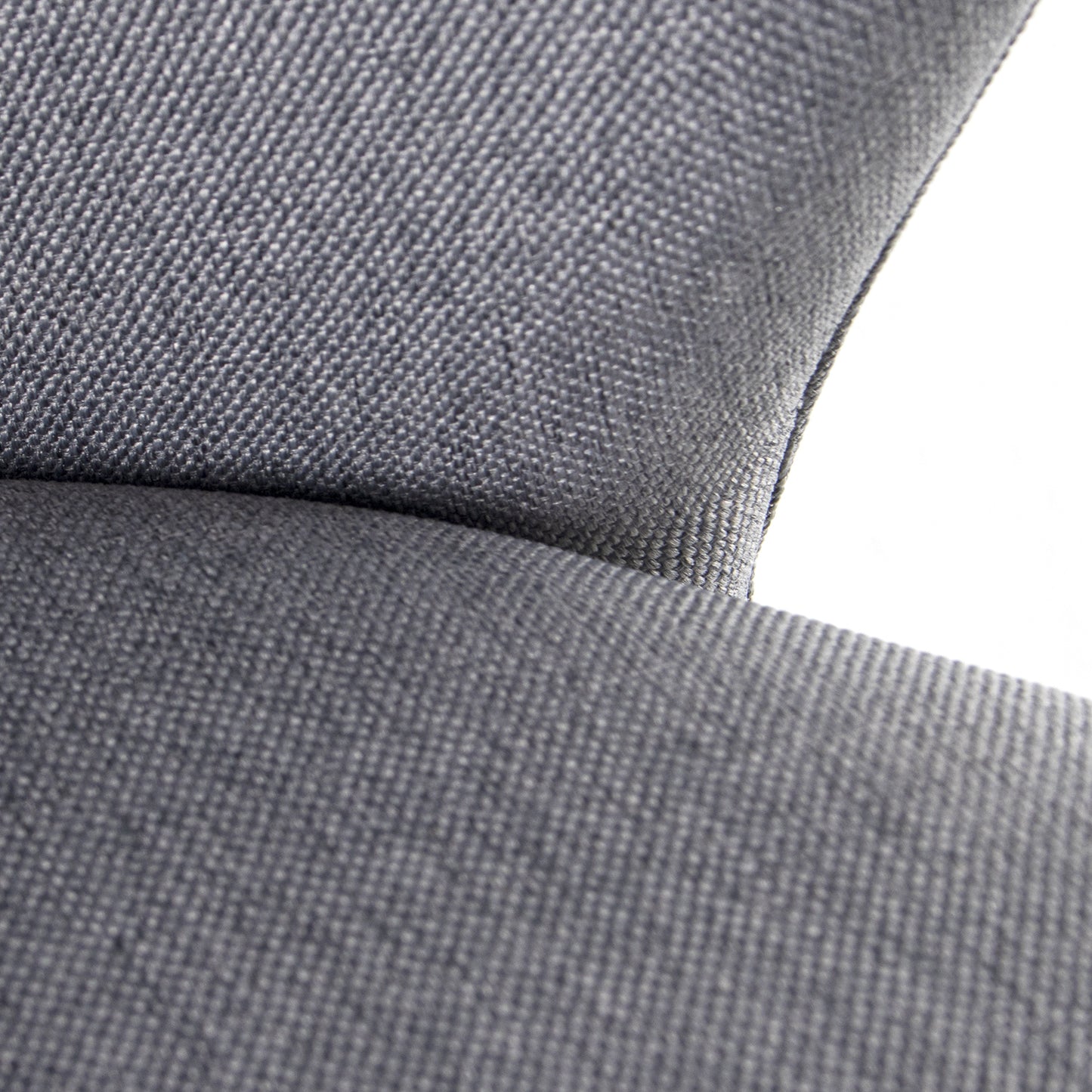 SILLA TELA GRIS C/PATAS METAL NEGRO +PUNTA DORADA: POLIESTER