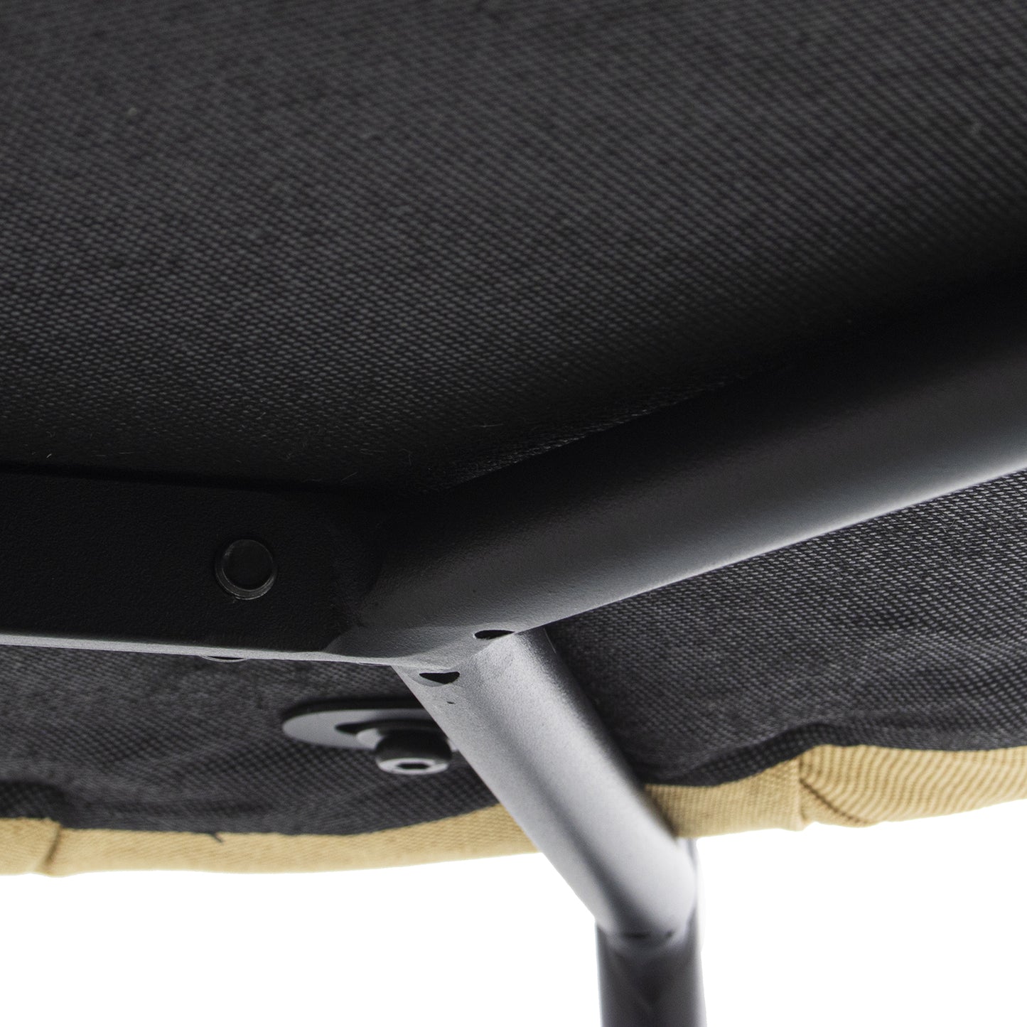 SILLA TELA AMARILLA C/PATAS ME TAL NEGRO: POLIESTER