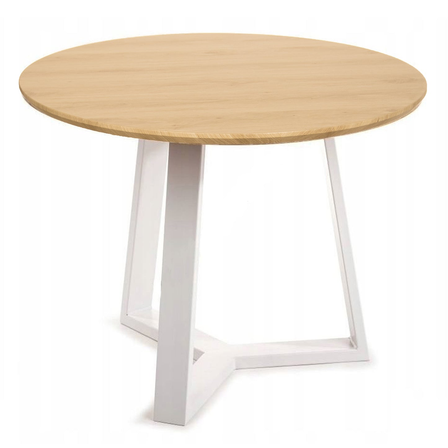 MESA COMEDOR PATAS METAL BLANC AS SOBRE MADERA NATURAL