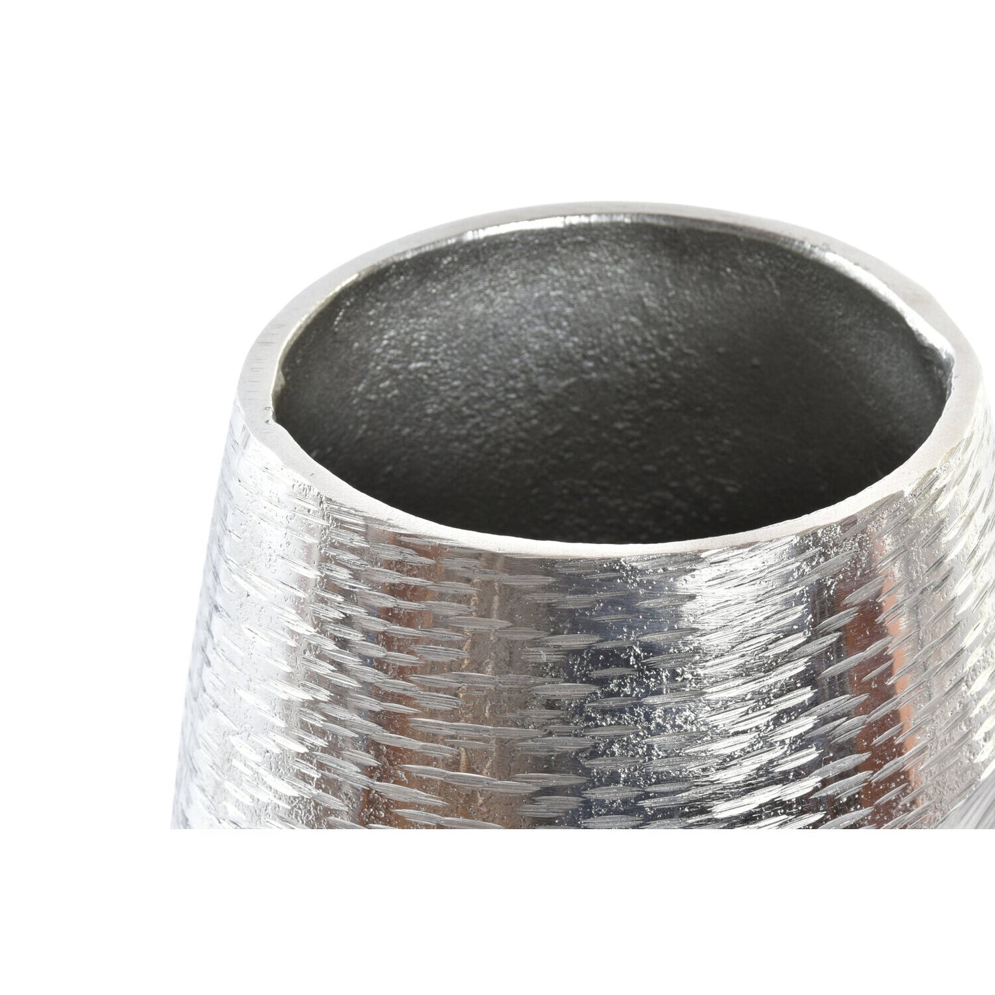 JARRON ALUMINIO 19X19X31 CARA PLATEADO