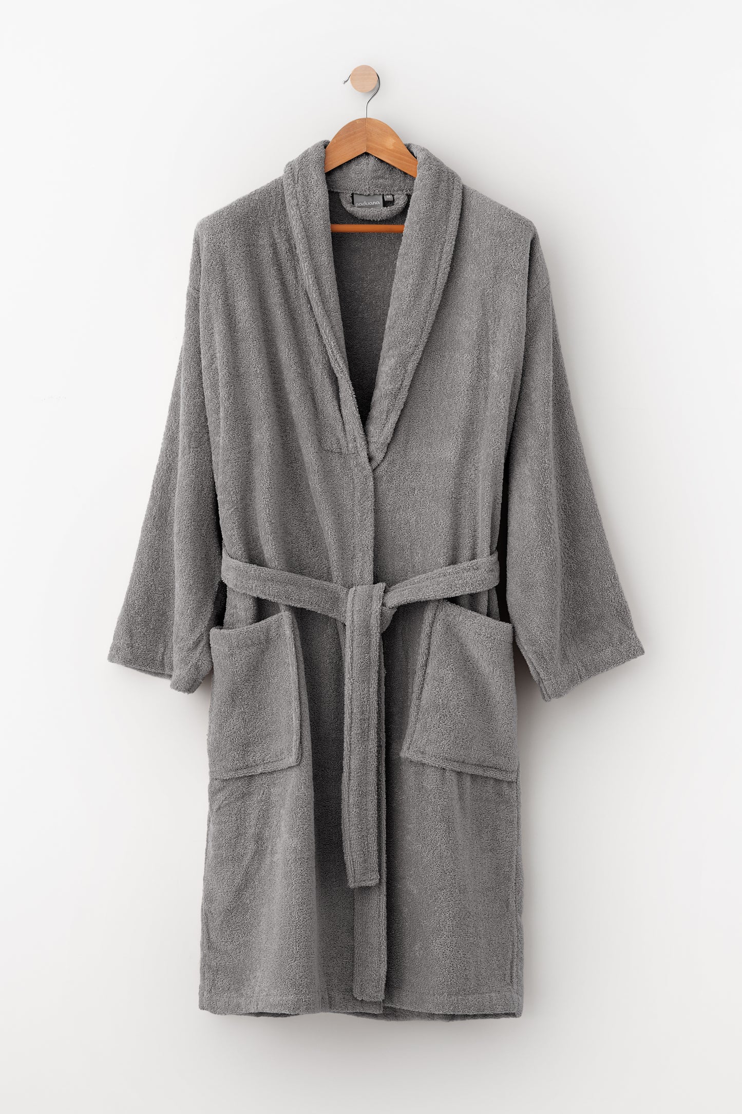 Albornoz 100% Algodón T-Xl Gris