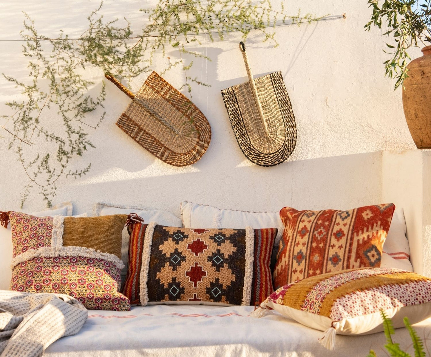 ABANICO PARED SEAGRASS MARRÓN 26X50