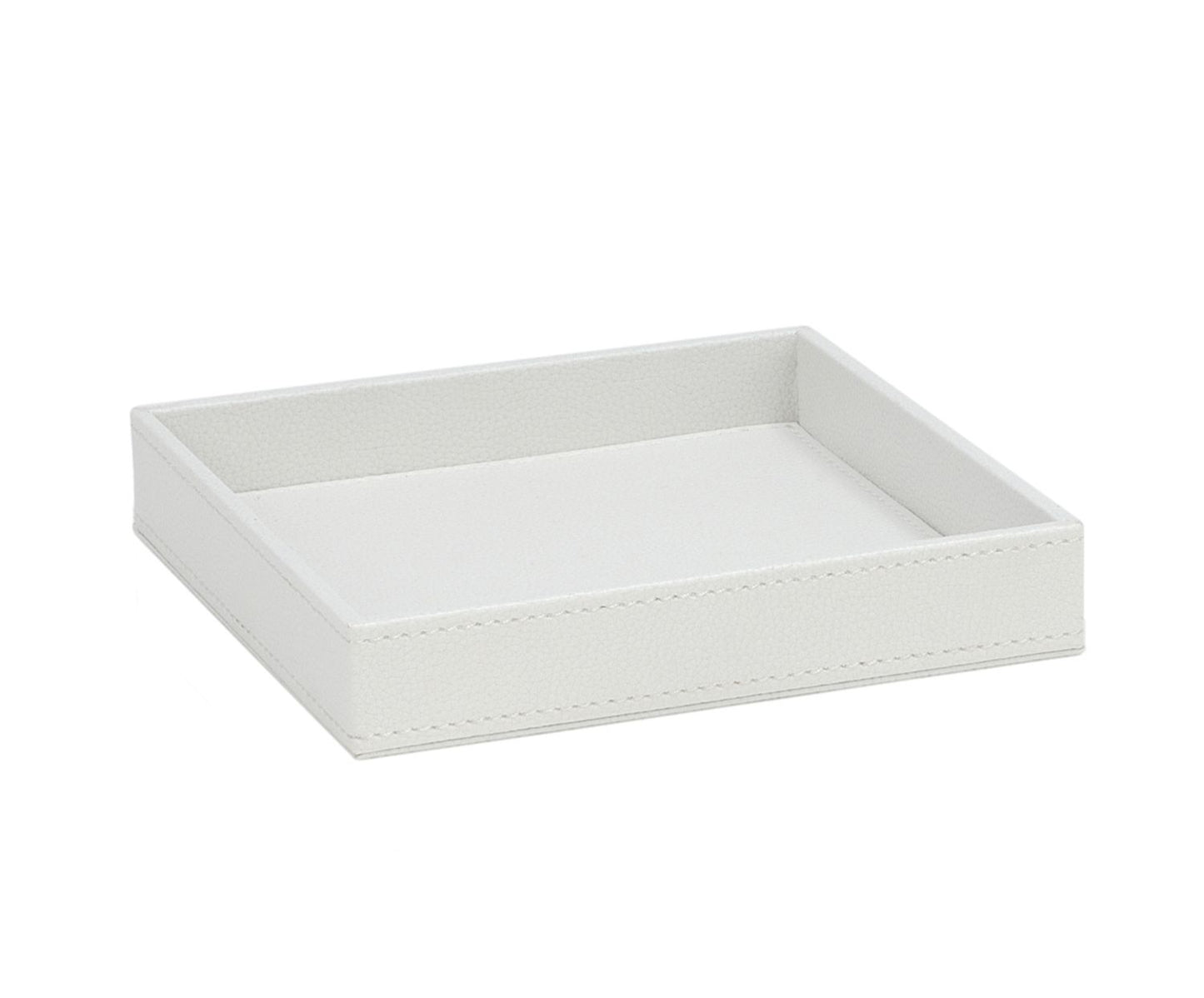 BANDEJA EF. PIEL BLANCA 18X18X3 CM