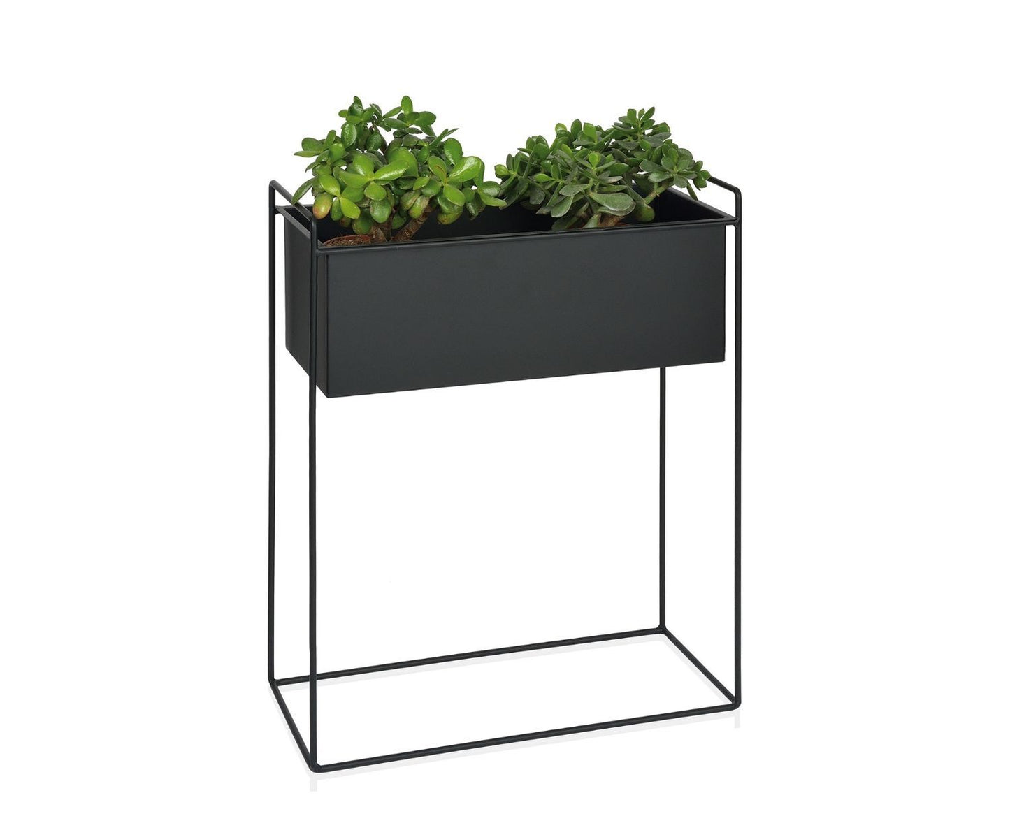 MACETERO METAL NEGRO 51X24X65