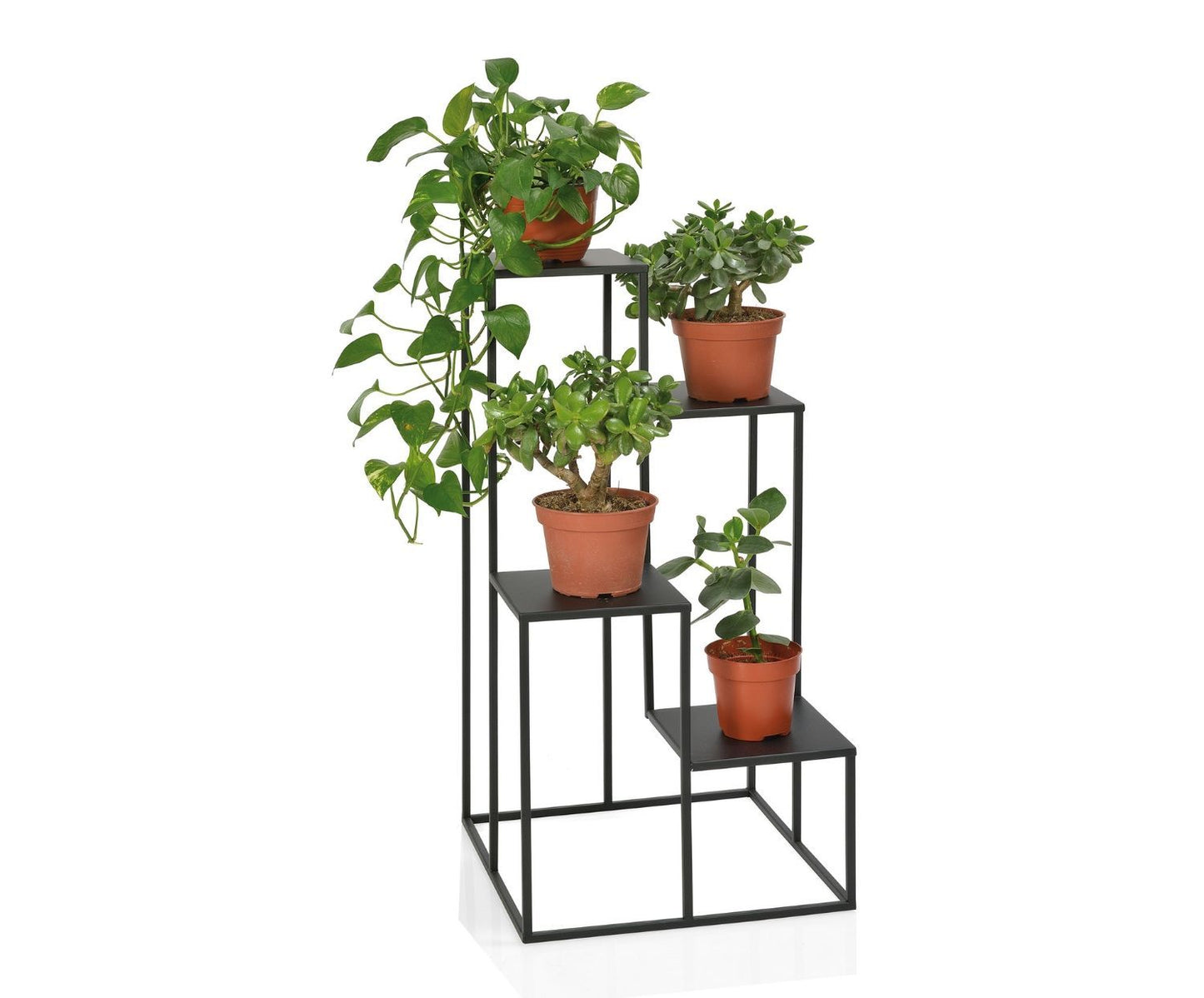 SOPORTE PLANTERO METAL NEG 40X40X77