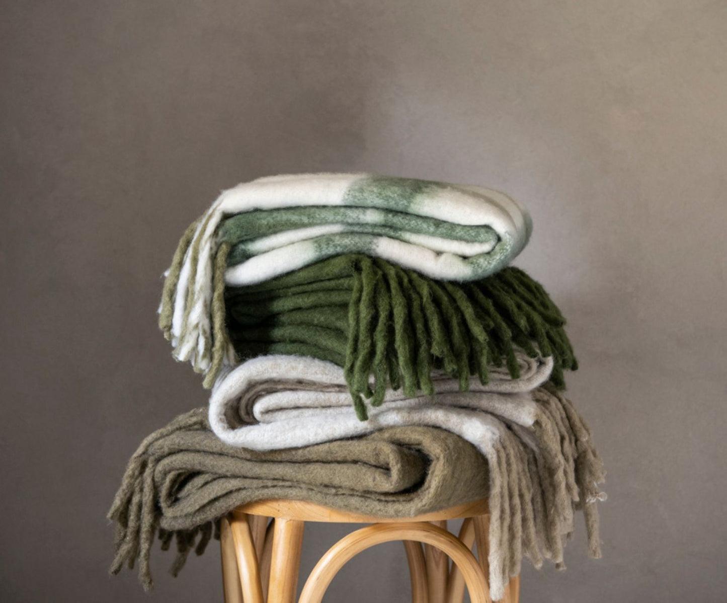 MANTA LANA TARTAN VERDE 125X150CM