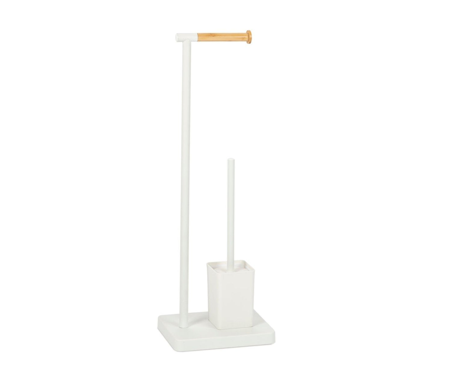 PORTARROLLOS ESCOBILLA METAL BLANCO