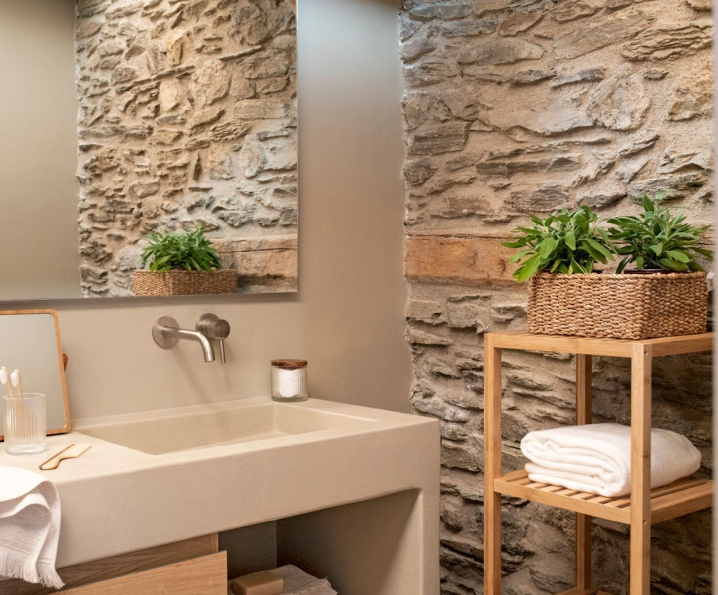 ARMARIO BAÑO BAMBÚ 36X33X110CM