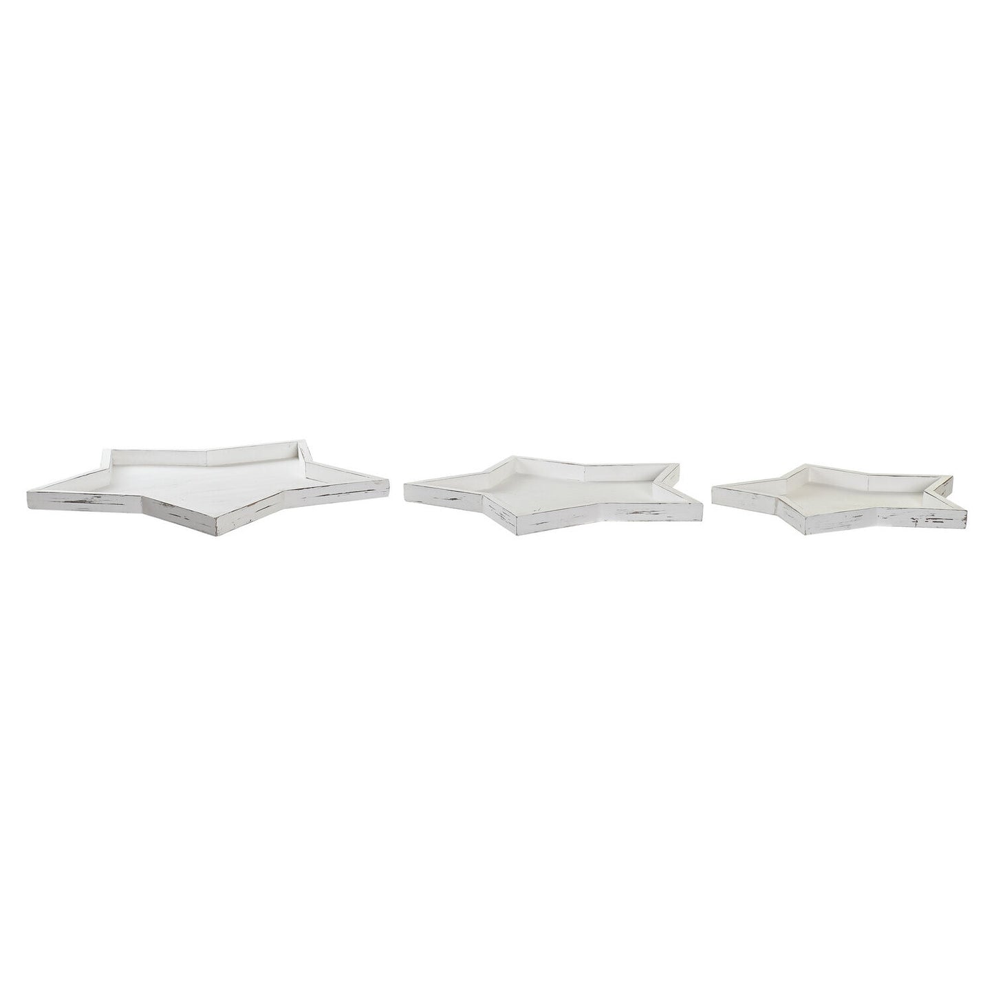 CENTRO MESA SET 3 MADERA 57X54X3 DECAPE BLANCO