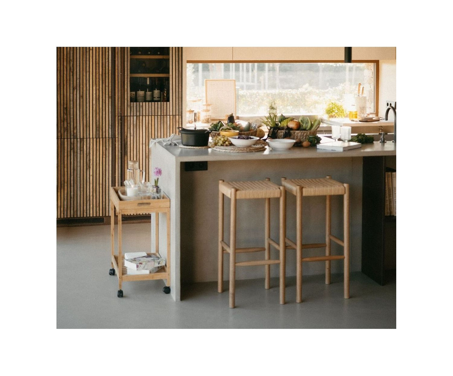 CARRO 2 EST. BAMBÚ 55X34X63CM