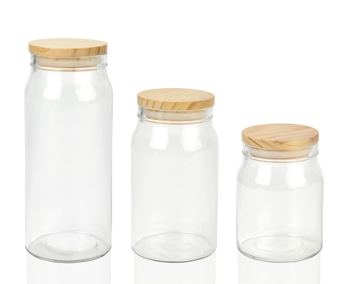 BOTE VIDRIO TAPA DE MADERA 800 ML