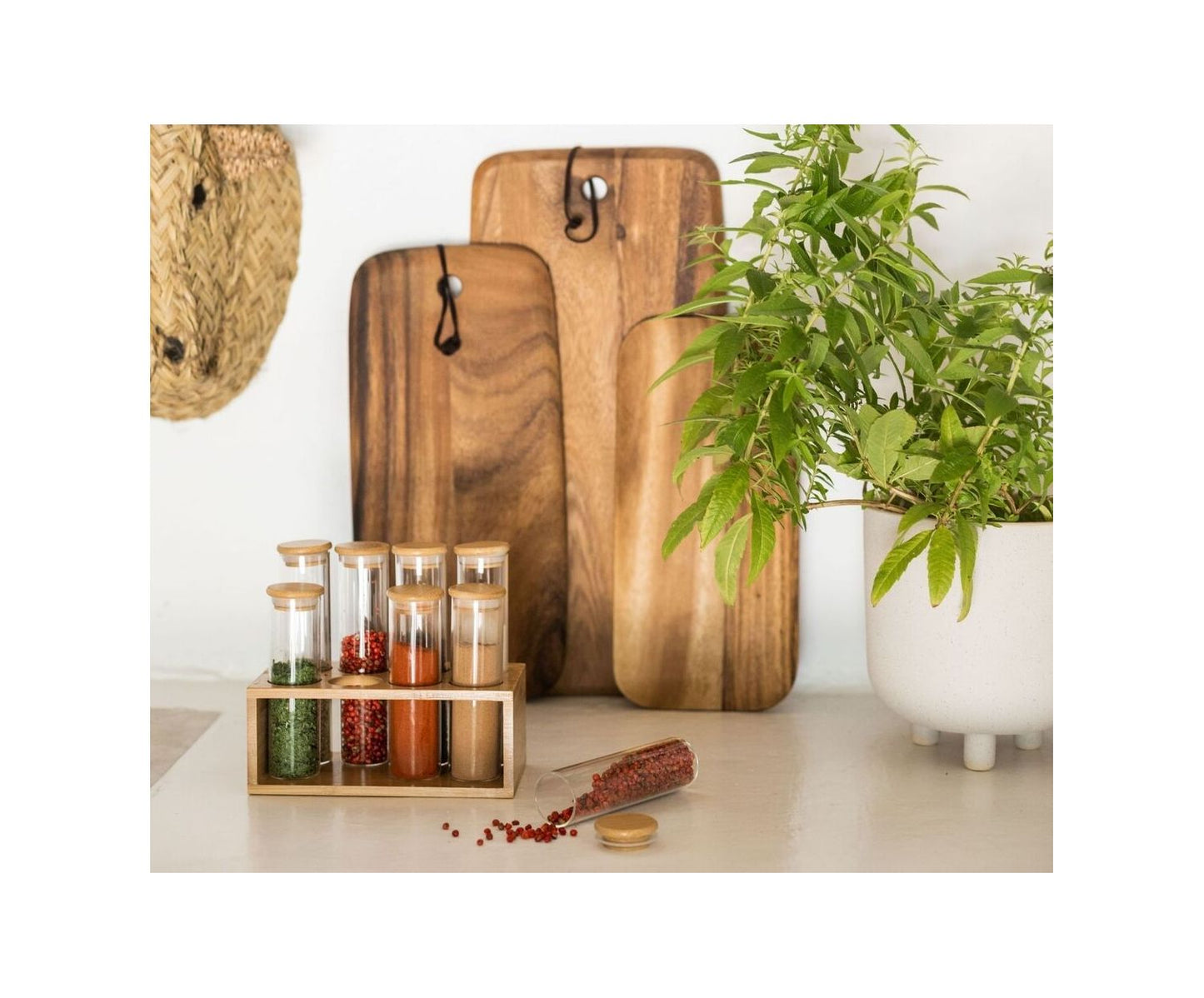 ESPECIERO 8B BAMBÚ/VID 18:5X10X16:5