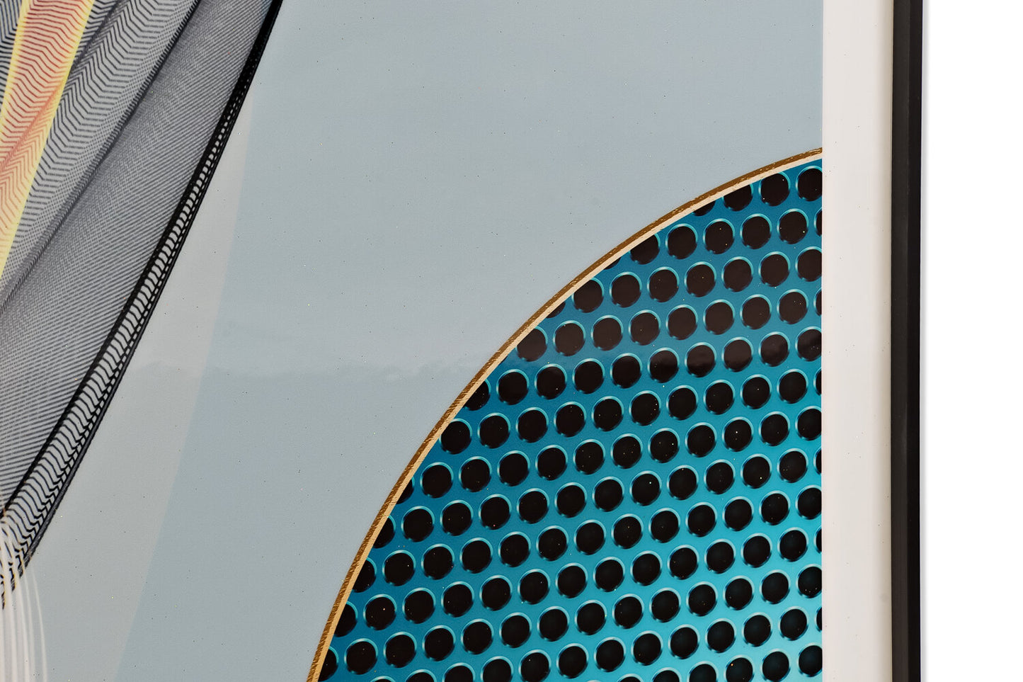 CUADRO ALUMINIO MDF 80X3X160 PLUMAS PORCELANICO