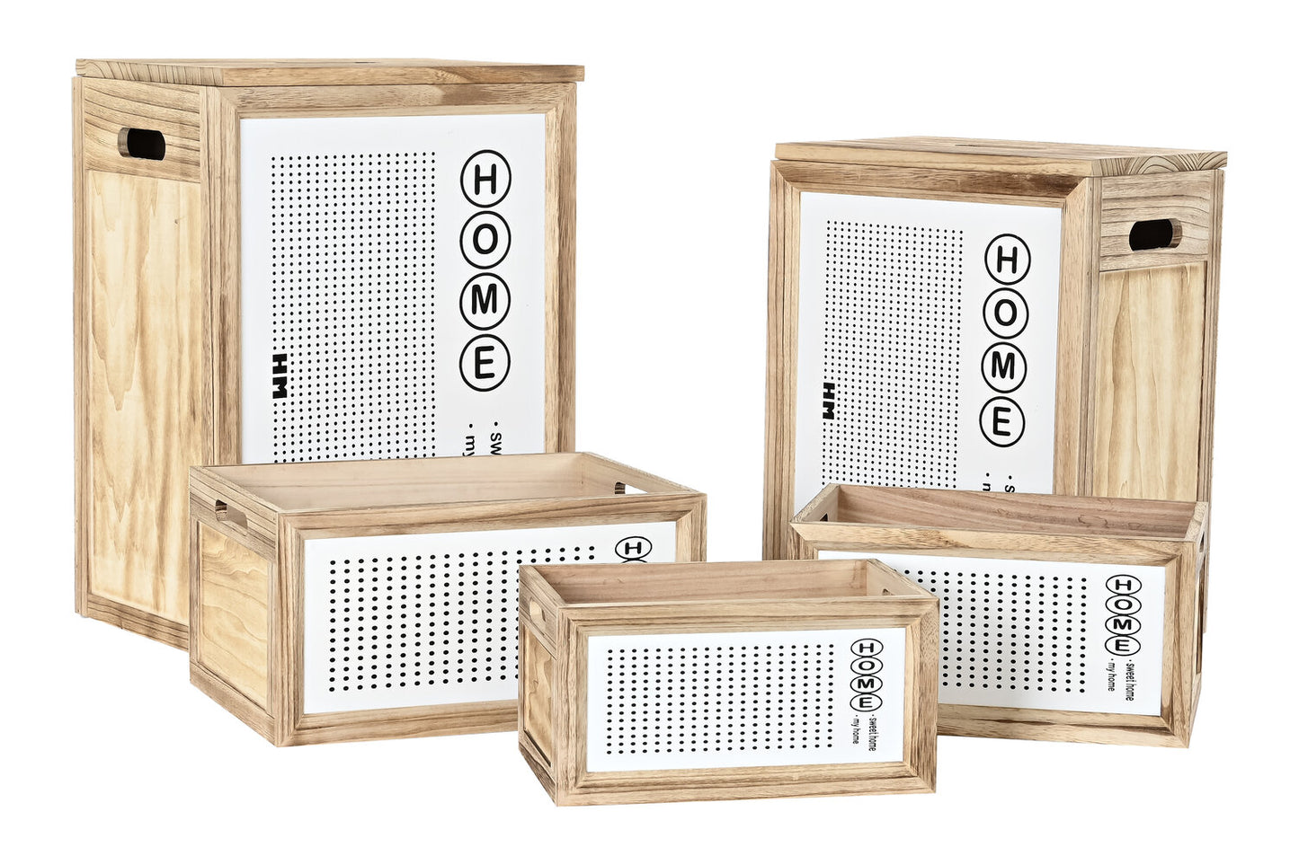 CESTA ROPA SET 5 PAULOWNIA 40X30X55 NATURAL