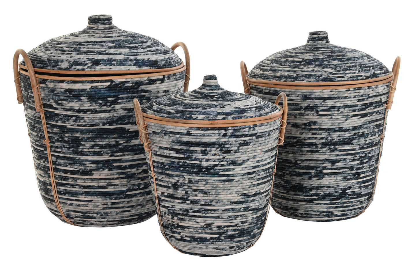 CESTA SET 3 RATAN 56X51X62 NEGRO