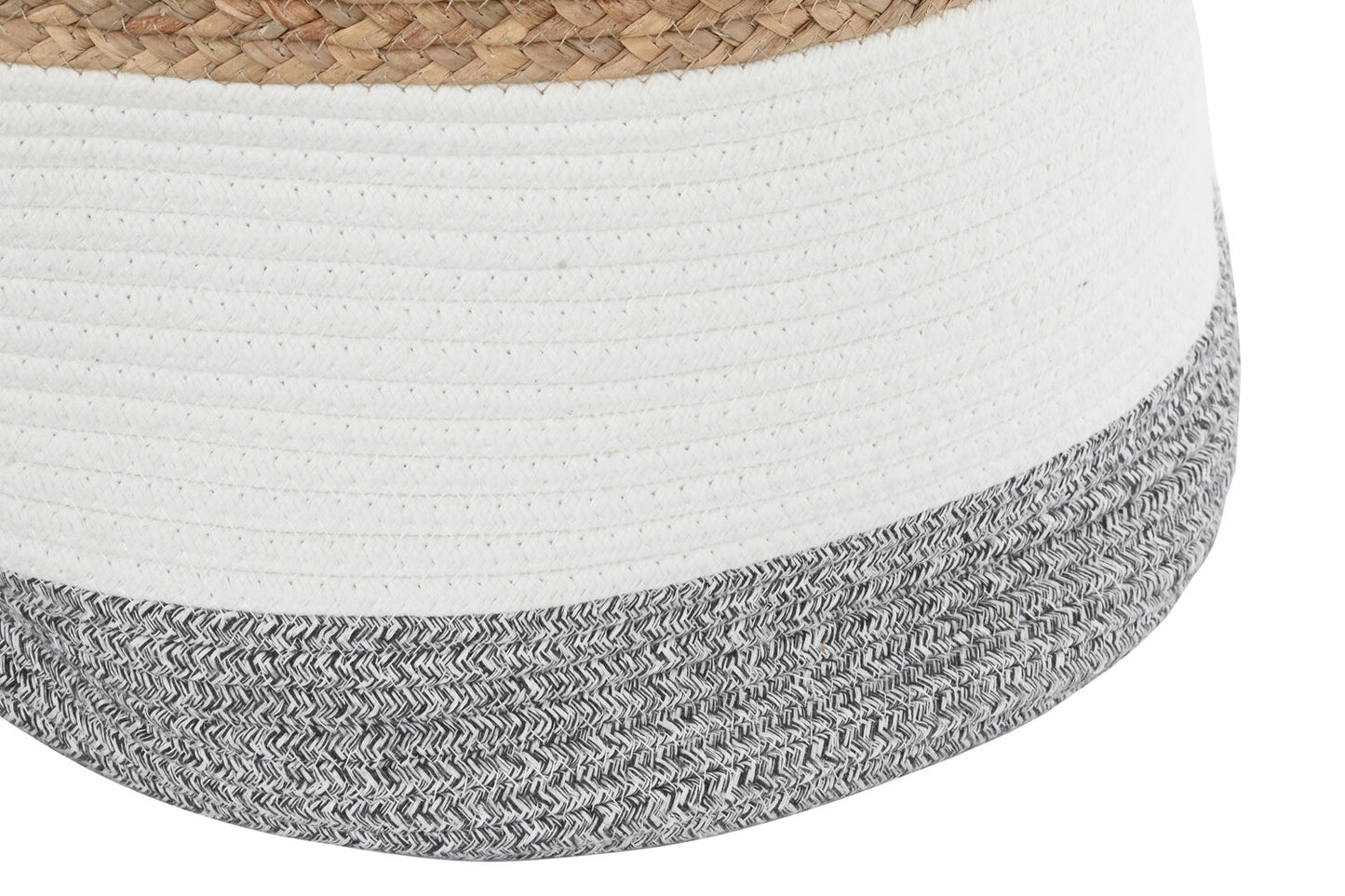 CESTA FIBRA ALGODON 36X36X52 BLANCO