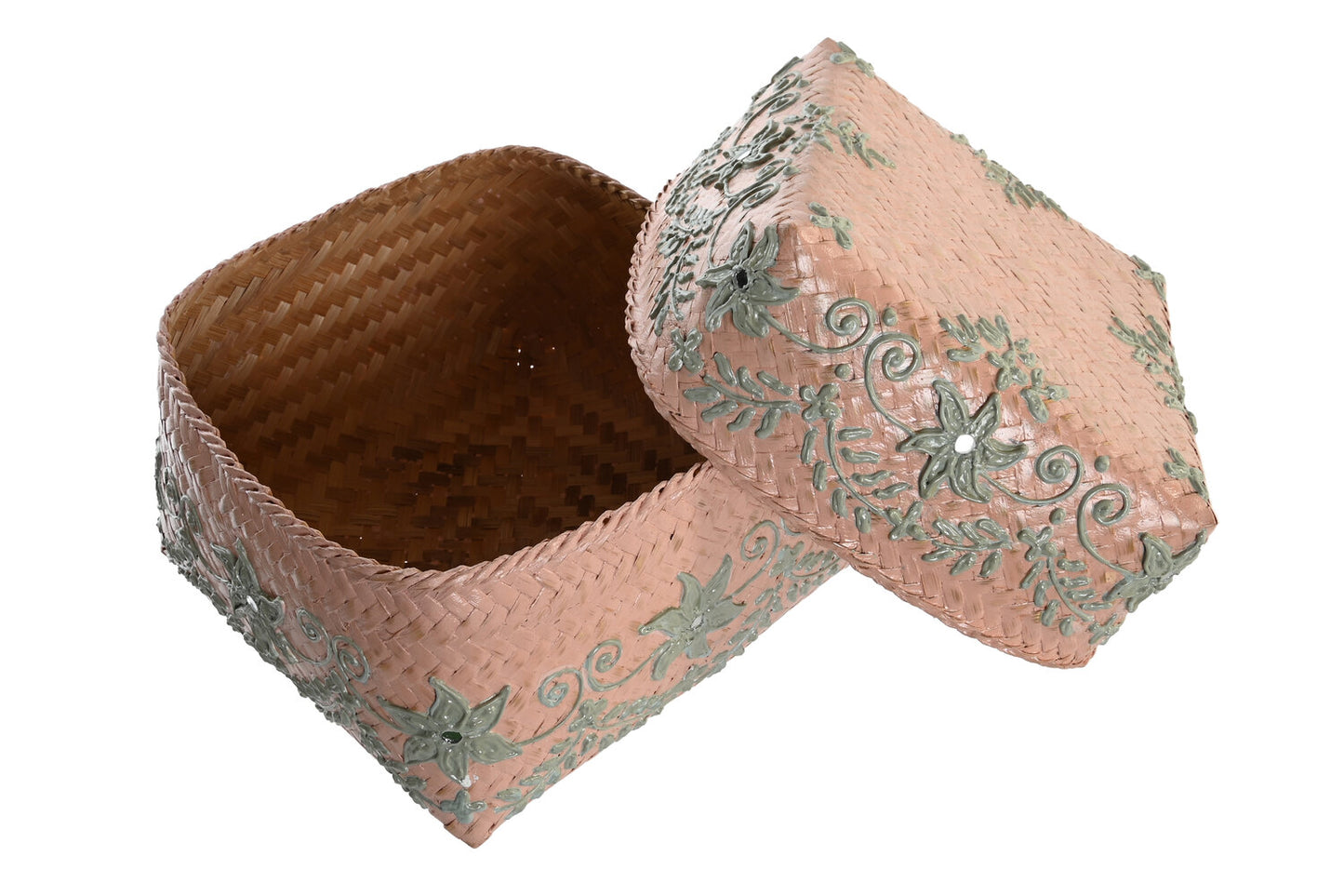 CESTA SET 3 BAMBU 27X27X23 22X19 19X17 MULTICOLOR