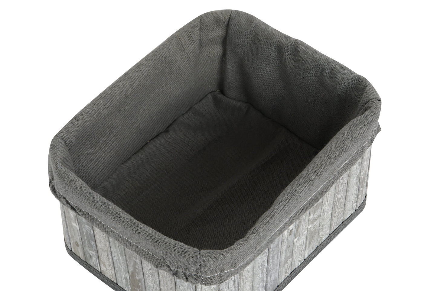 CESTA SET 6 BAMBU POLIESTER 51X35X33 GRIS