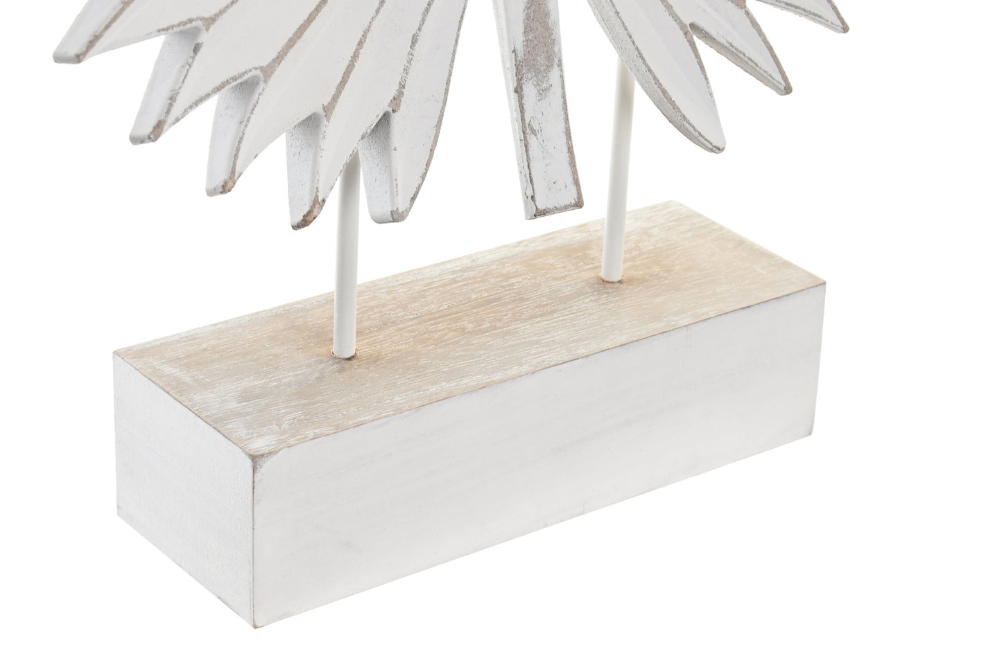 DECORACION MDF METAL 36X7X46 HOJA DESGASTADO