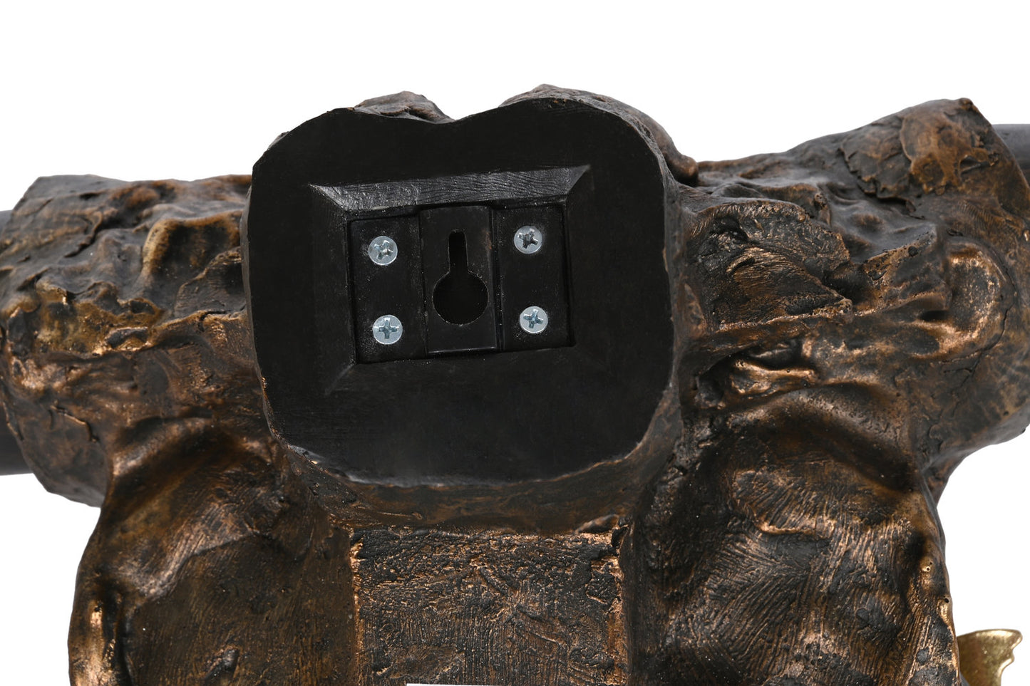 DECORACION PARED RESINA 93X25X68 BUEY MARIPOSAS