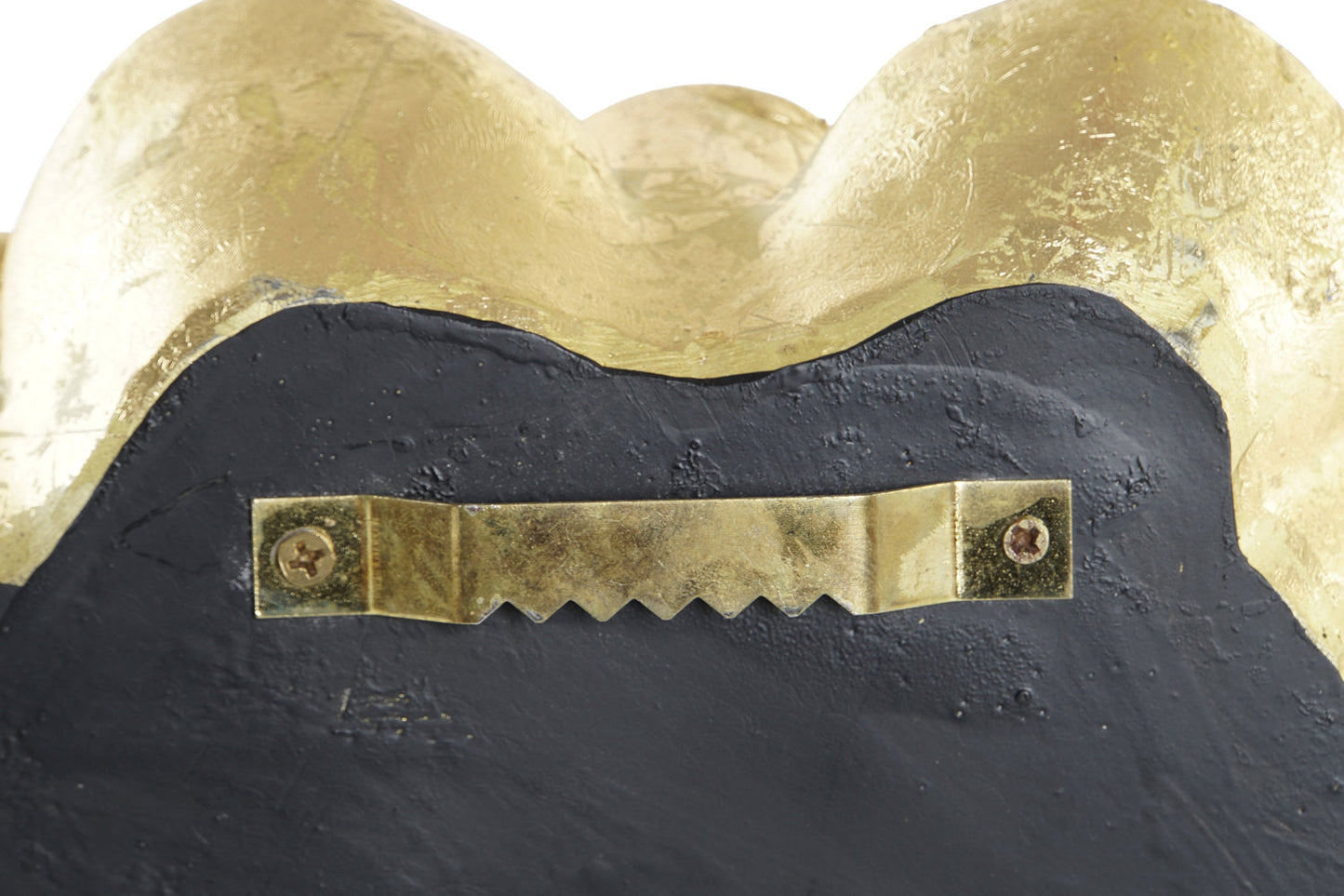 DECORACION PARED RESINA 23X6X23 FLOR DORADO