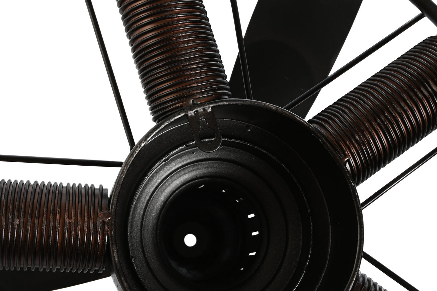 DECORACION PARED METAL 55X16X52 HELICE MARRON