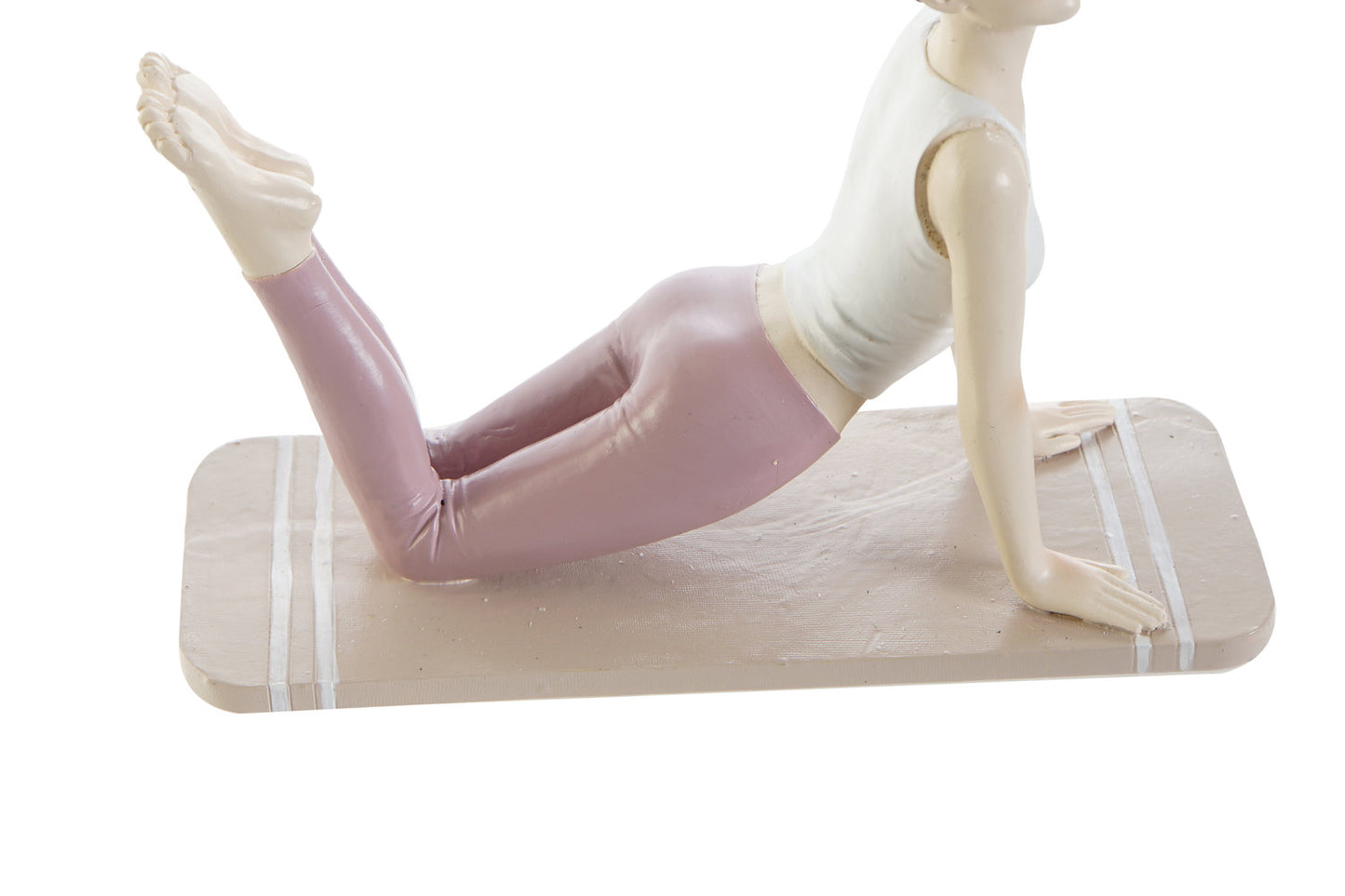 FIGURA RESINA 16X6X13 CHICA YOGA ROSA