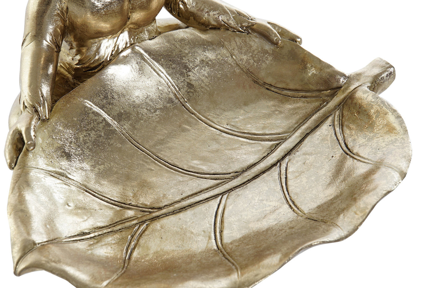 FIGURA RESINA 23X20:4X14:8 MONO HOJA DORADO