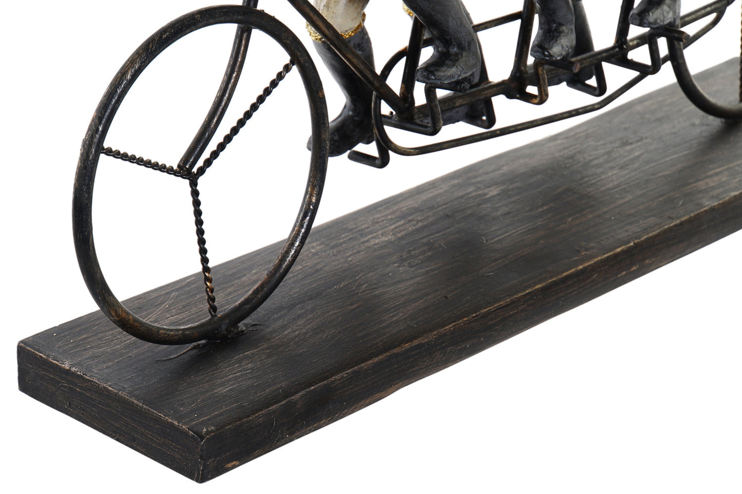 FIGURA RESINA METAL 40X9X31 MONOS BICI NEGRO