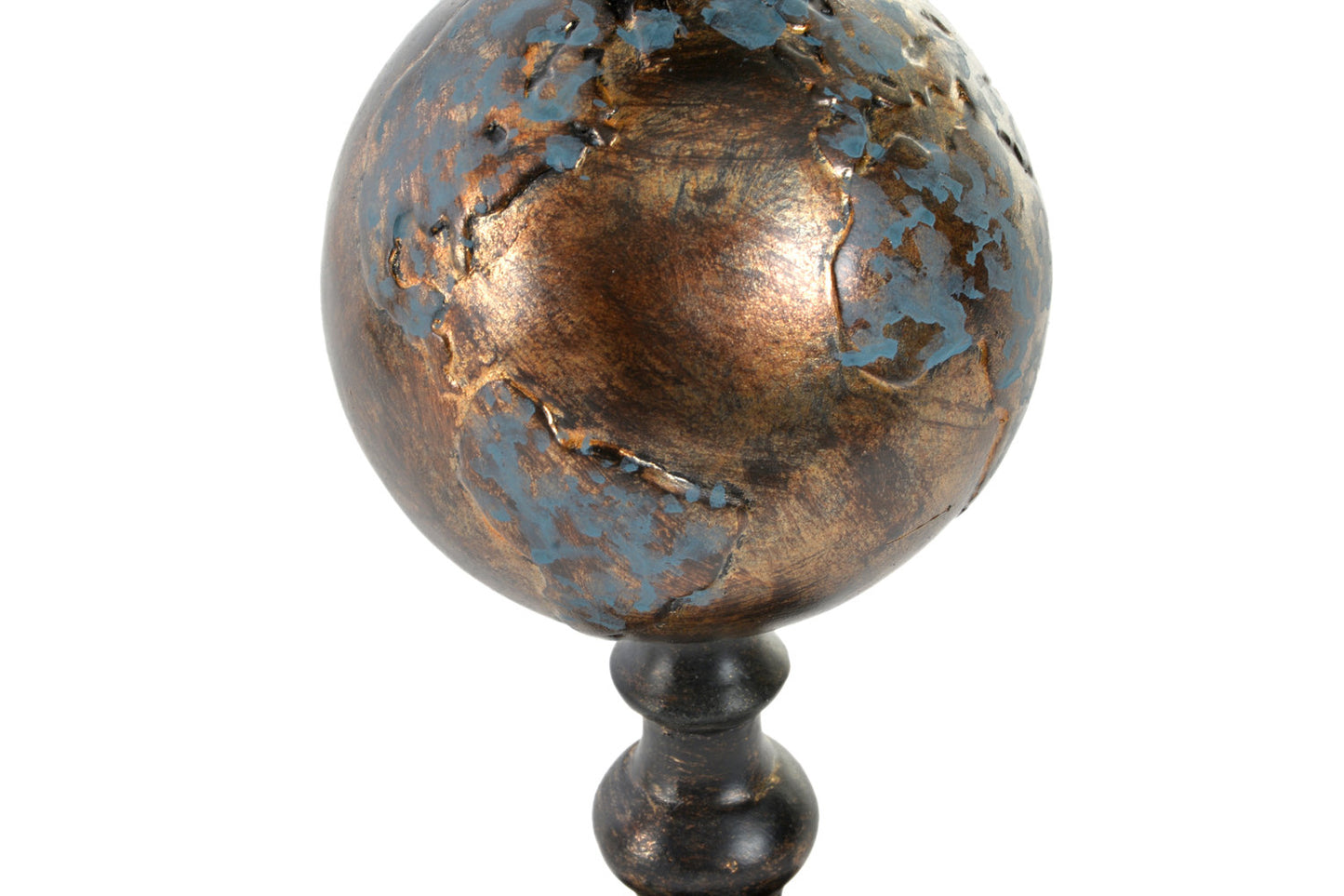 FIGURA RESINA 29X16X33 GIMNASTA ENVEJECIDO DORADO