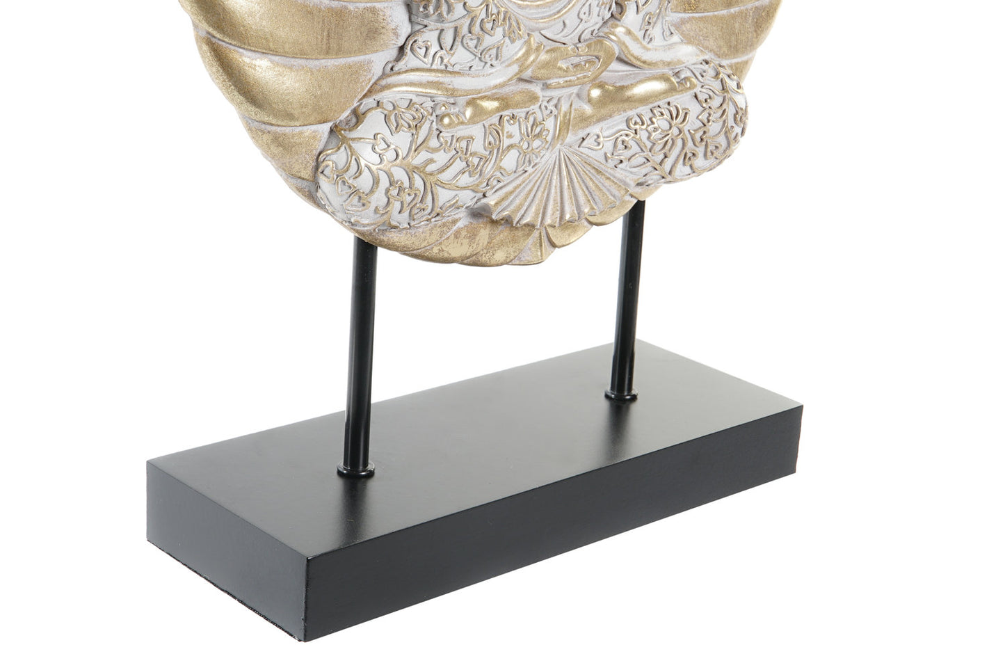 FIGURA RESINA METAL 25X8X33 BUDA DORADO