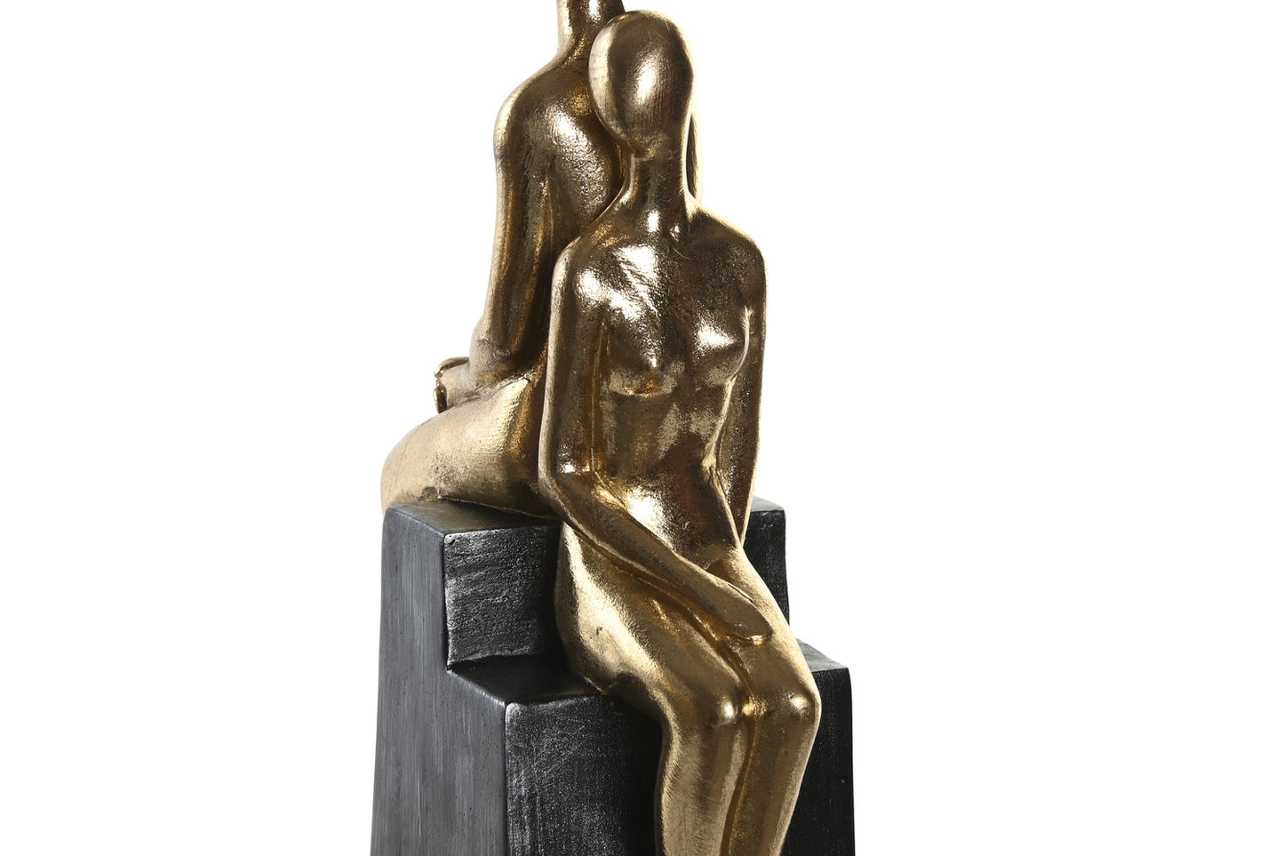 SUJETALIBROS SET 2 RESINA 9X8X26 PAREJA DORADO