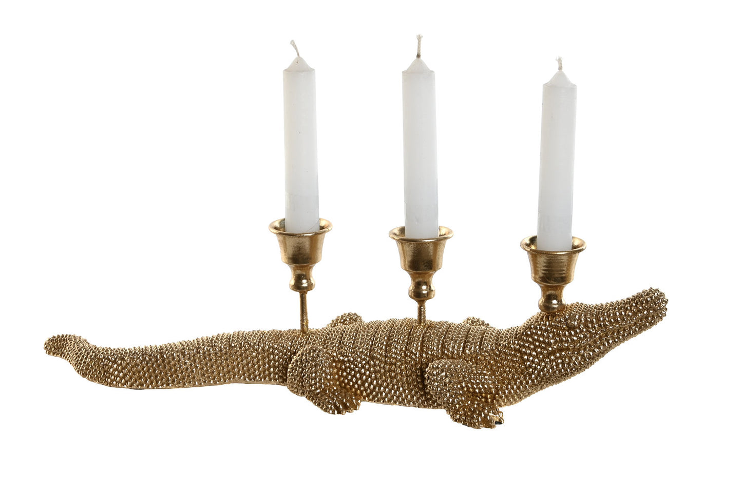 FIGURA RESINA 42:5X12:5X11:5 CANDELABRO DORADO