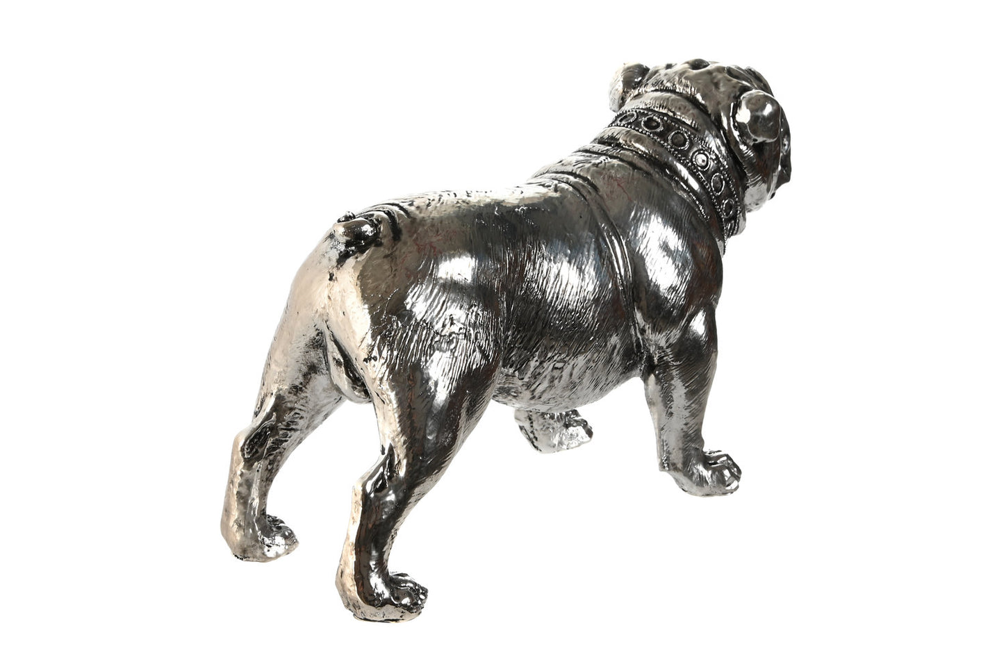 FIGURA RESINA 28:5X11X16 BULLDOG PLATEADO